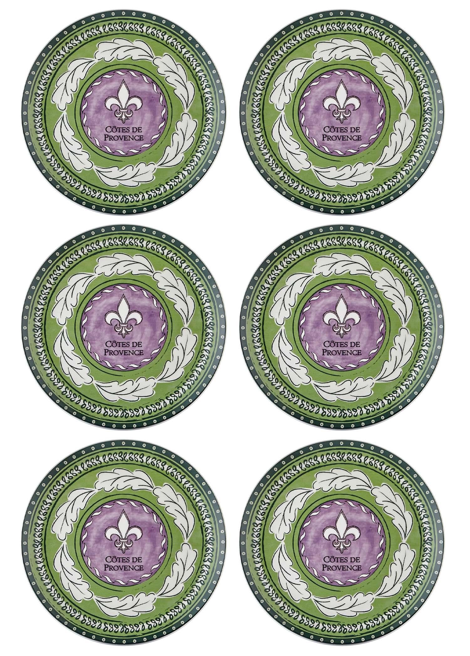 Provence Lavanta Servis Tabağı 6Lı Set 26 Cm Prc03