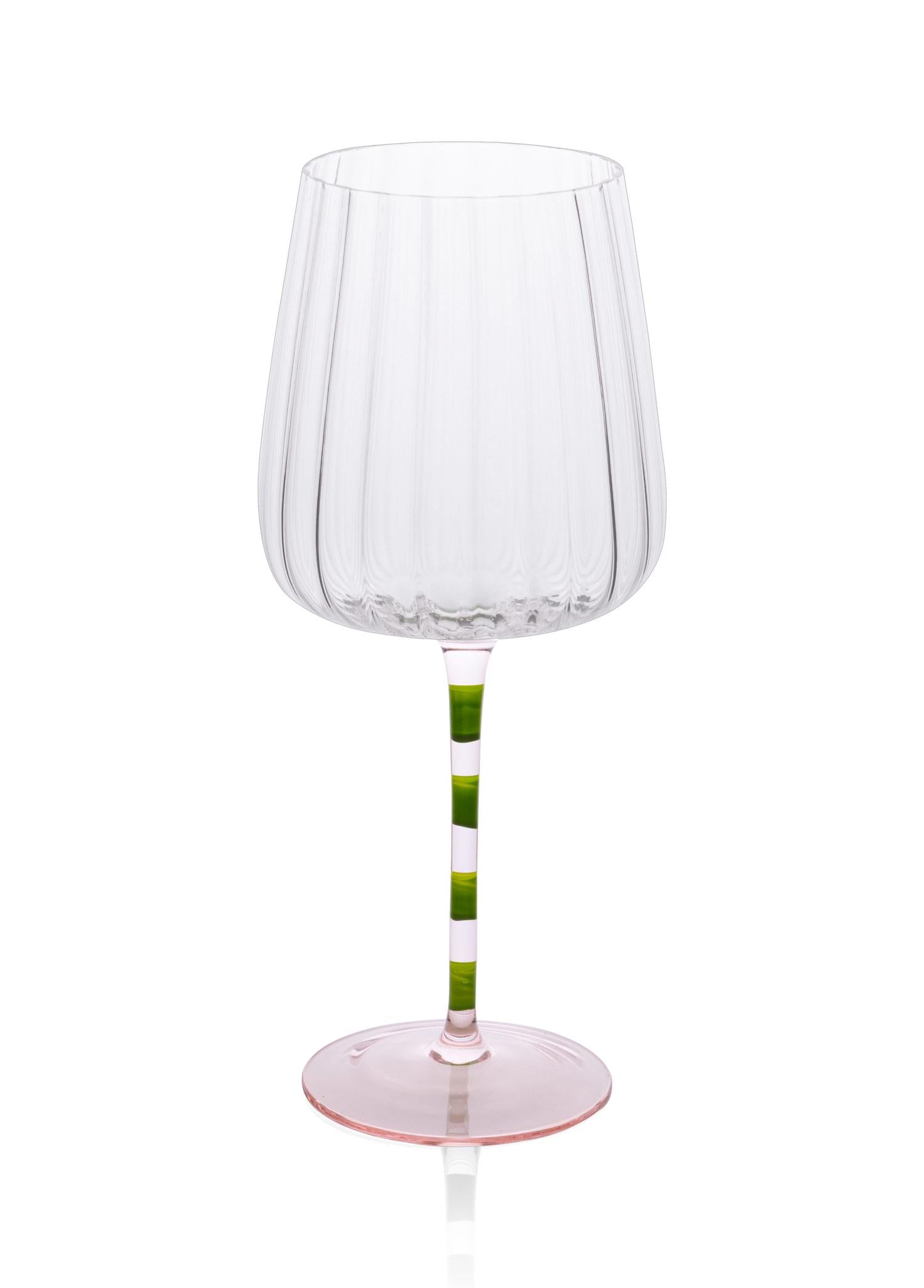 Şarap Kadehi Pembe Yeşil 500 Ml