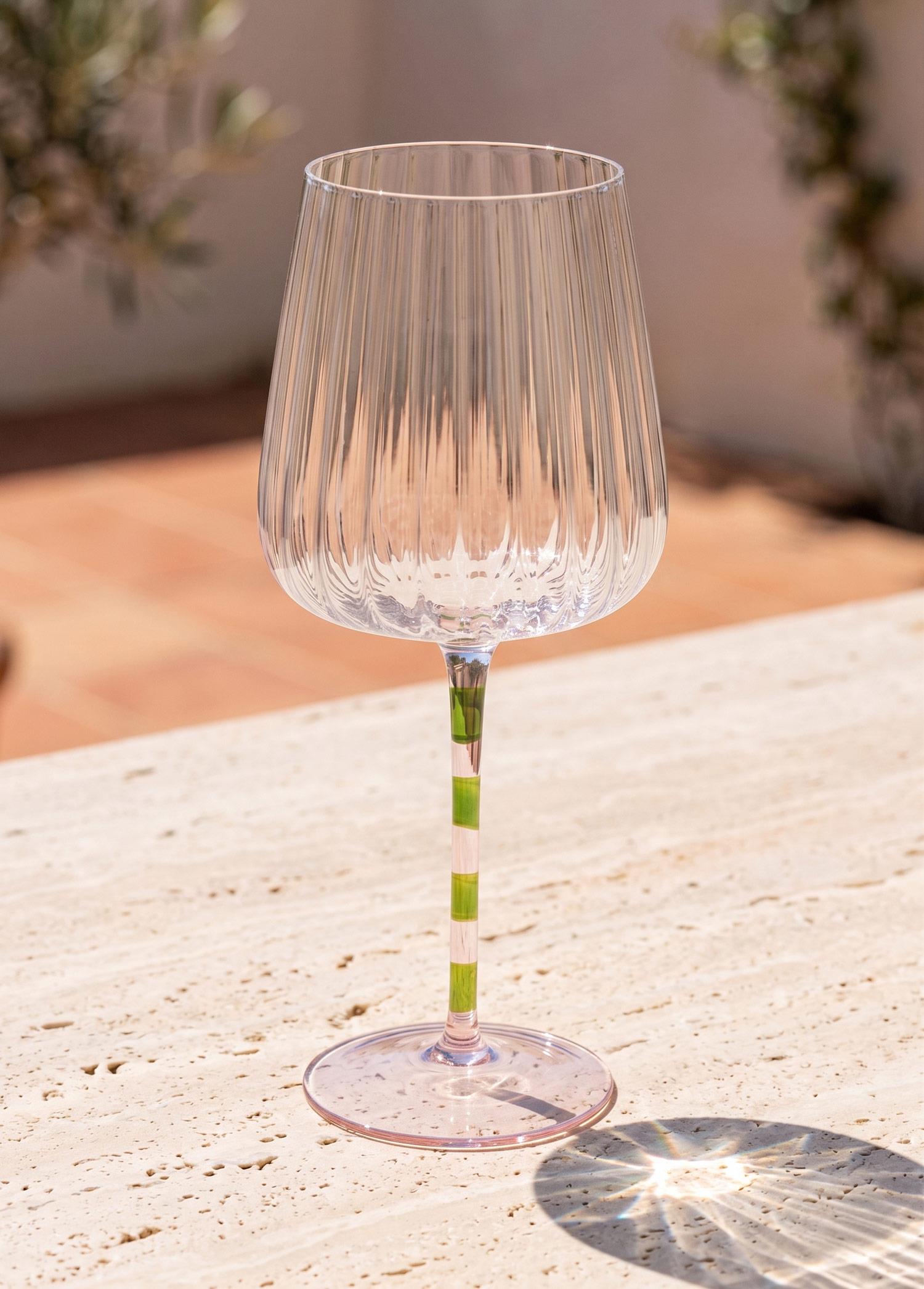 Şarap Kadehi Pembe Yeşil 600 Ml