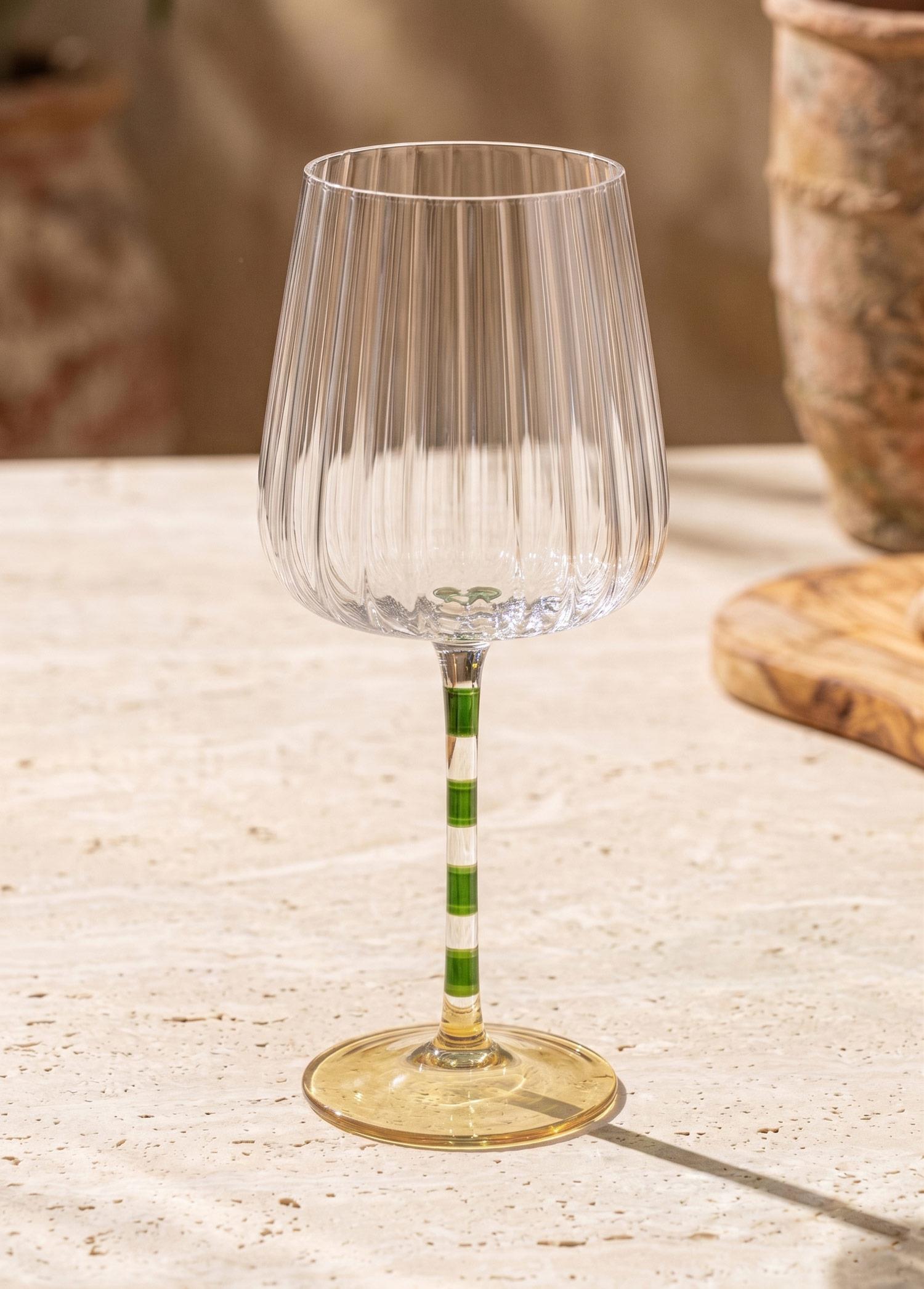 Şarap Kadehi Yeşil Sarı 600 Ml
