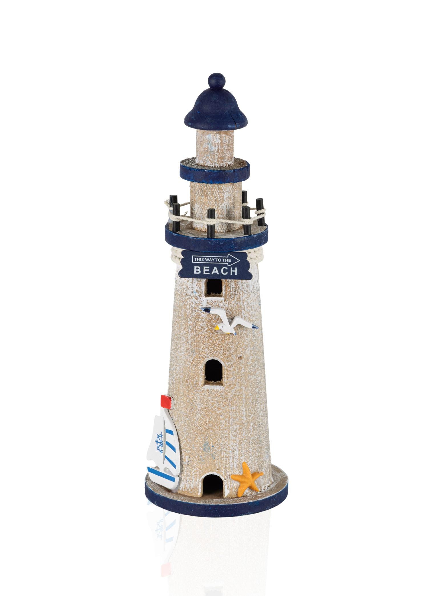 Retro Marin Deniz Feneri Obje 30 Cm