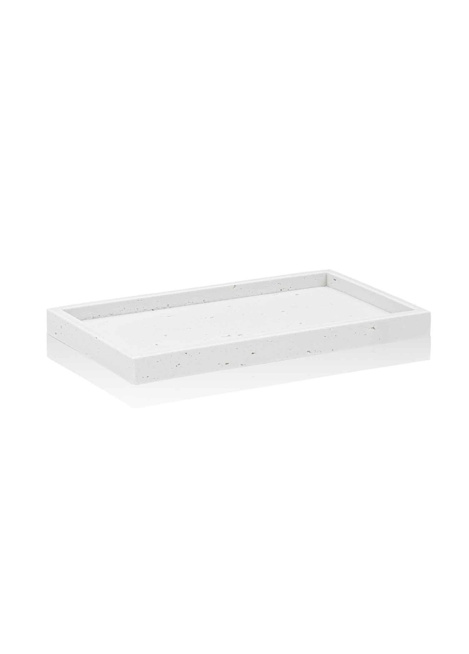 Travertine Banyo Tepsisi Beyaz 28X16X3 Cm