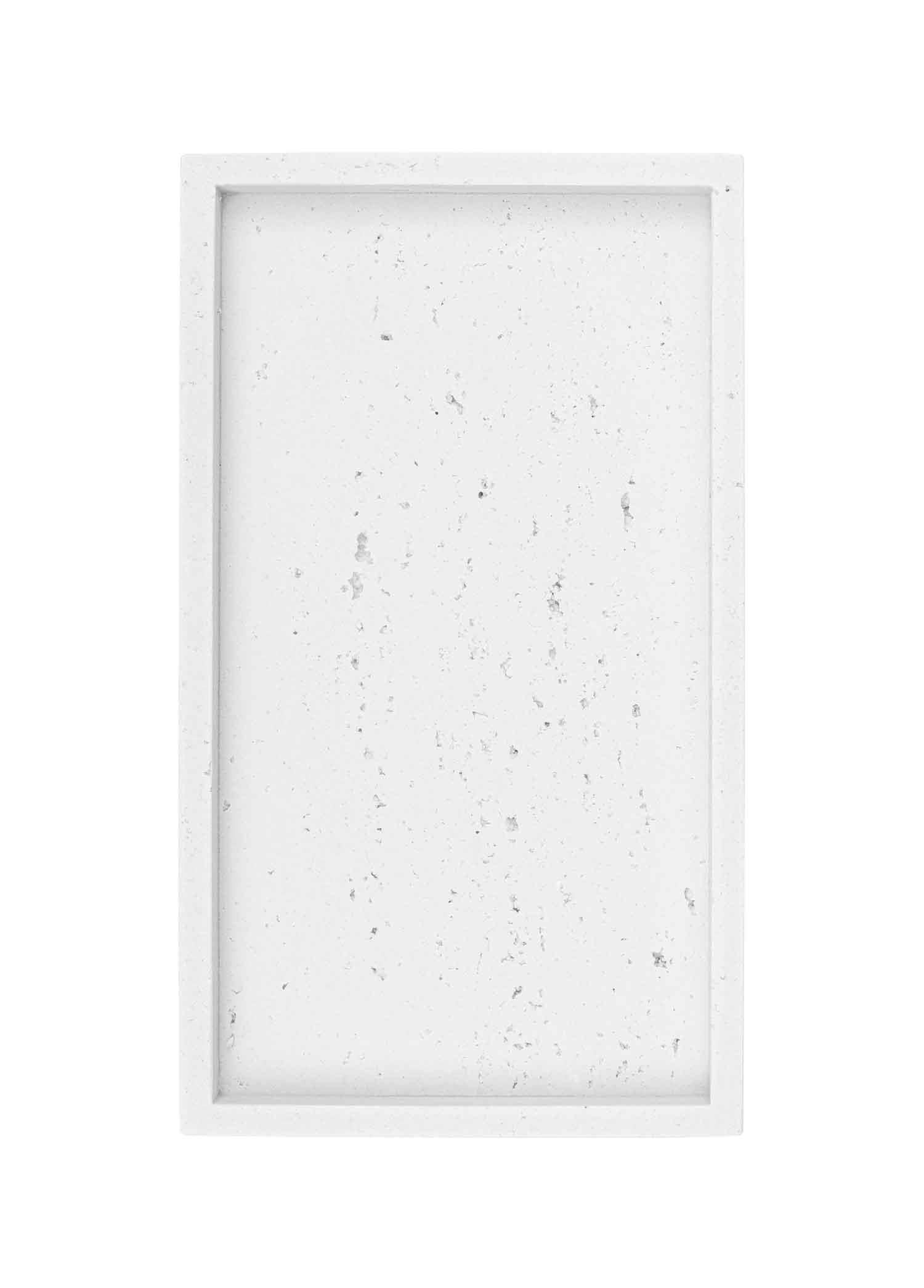 Travertine Banyo Tepsisi Beyaz 28X16X3 Cm