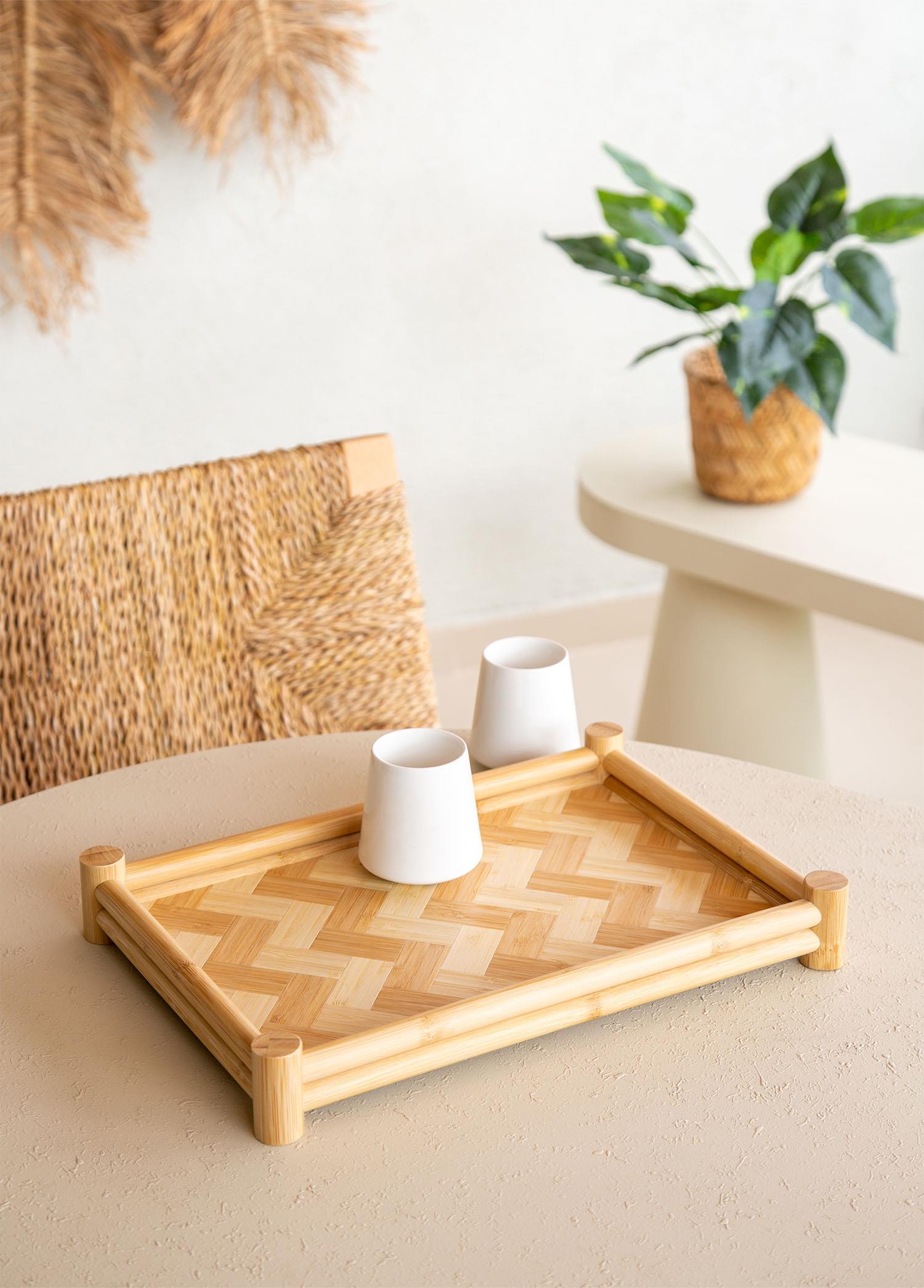 Wicker Bambu Tepsi 36X25 Cm Tps0072