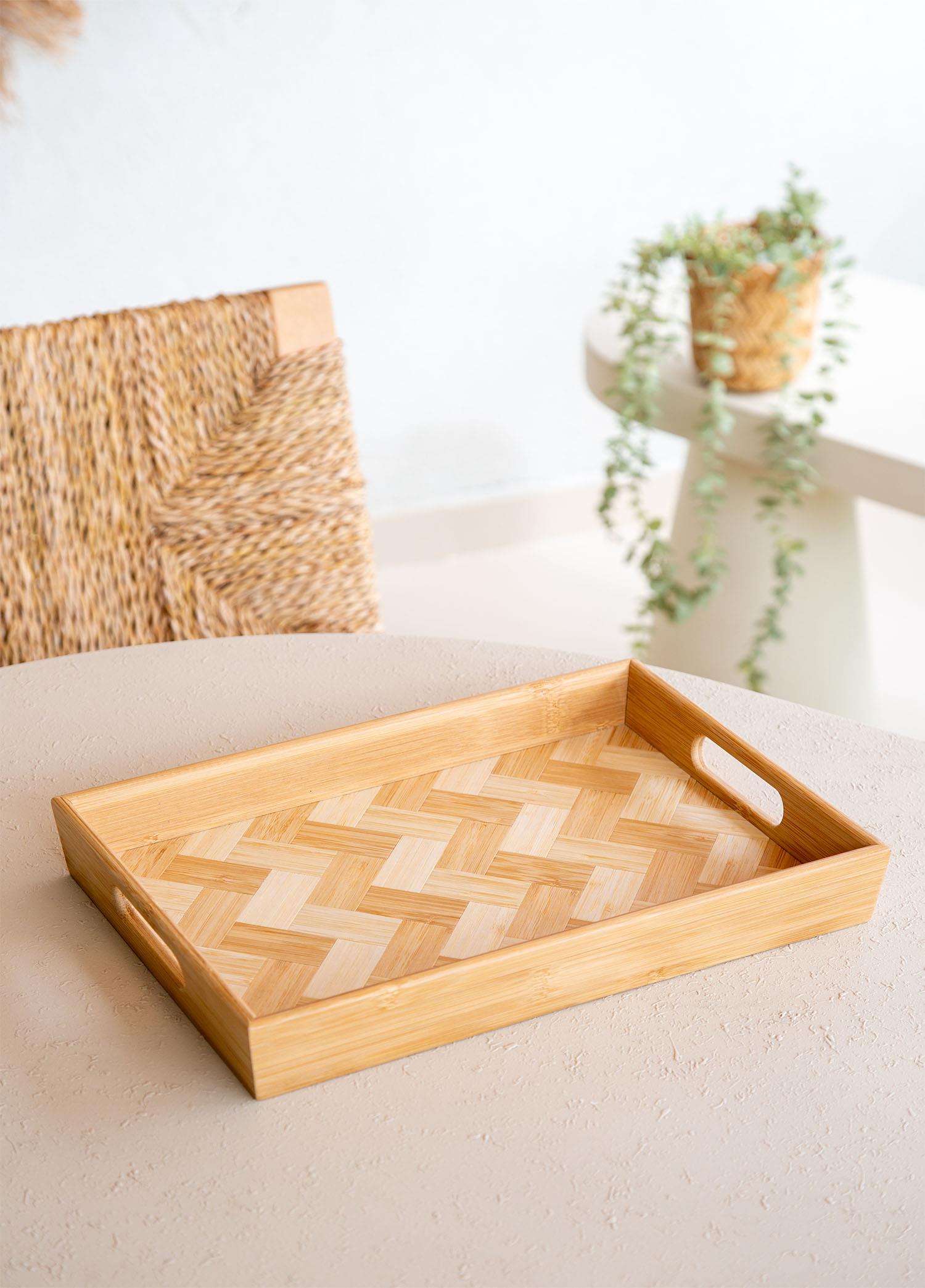 Wicker Bambu Tepsi 40X30 Cm Tps0073