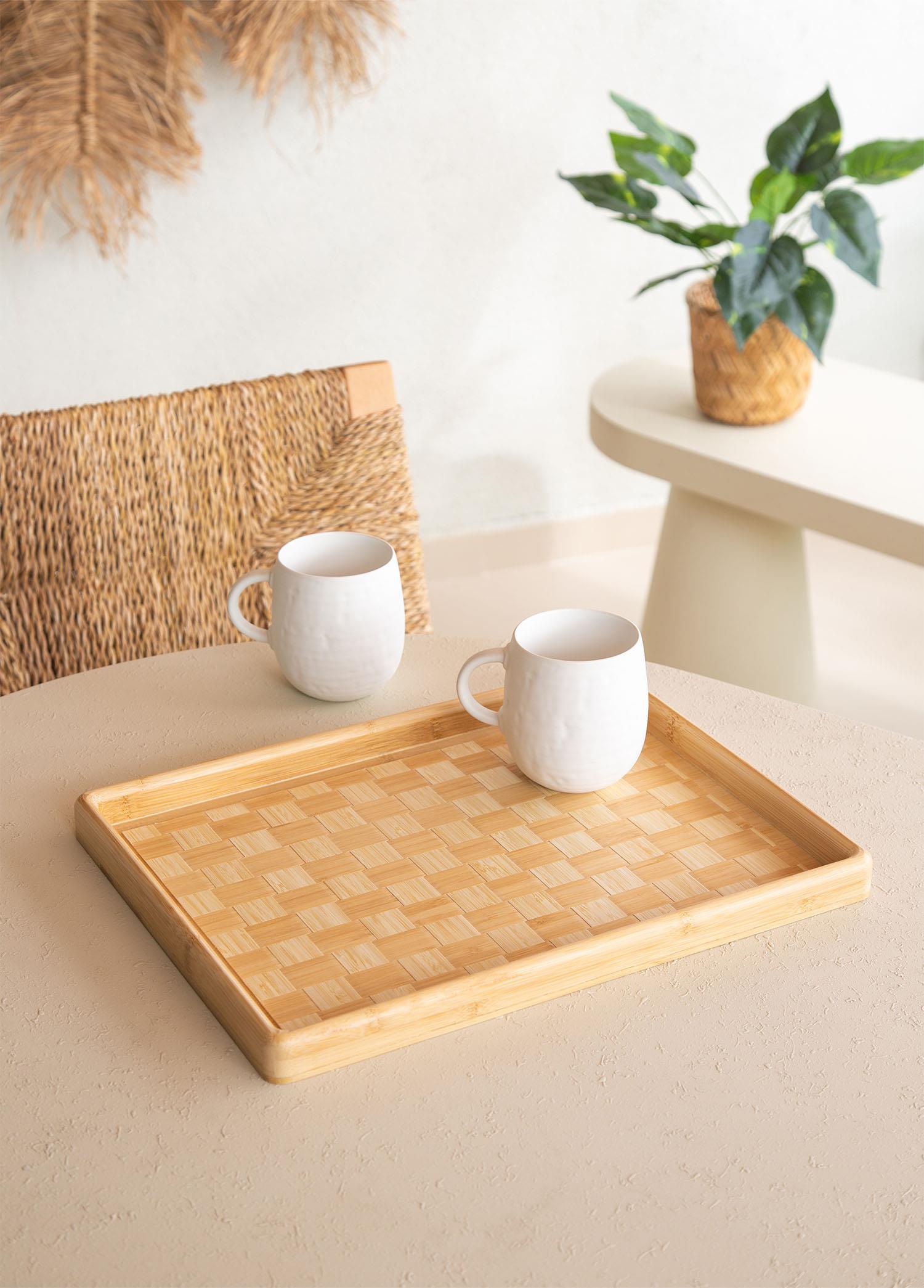 Wicker Bambu Tepsi 40X31 Cm Tps0067