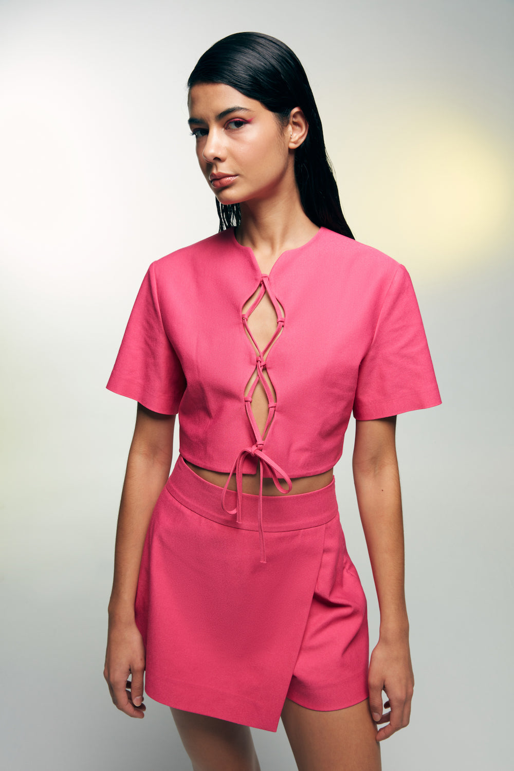 The Molc-ELIZA ŞORT ETEK / PEMBE-Şort-2-Milagron.com