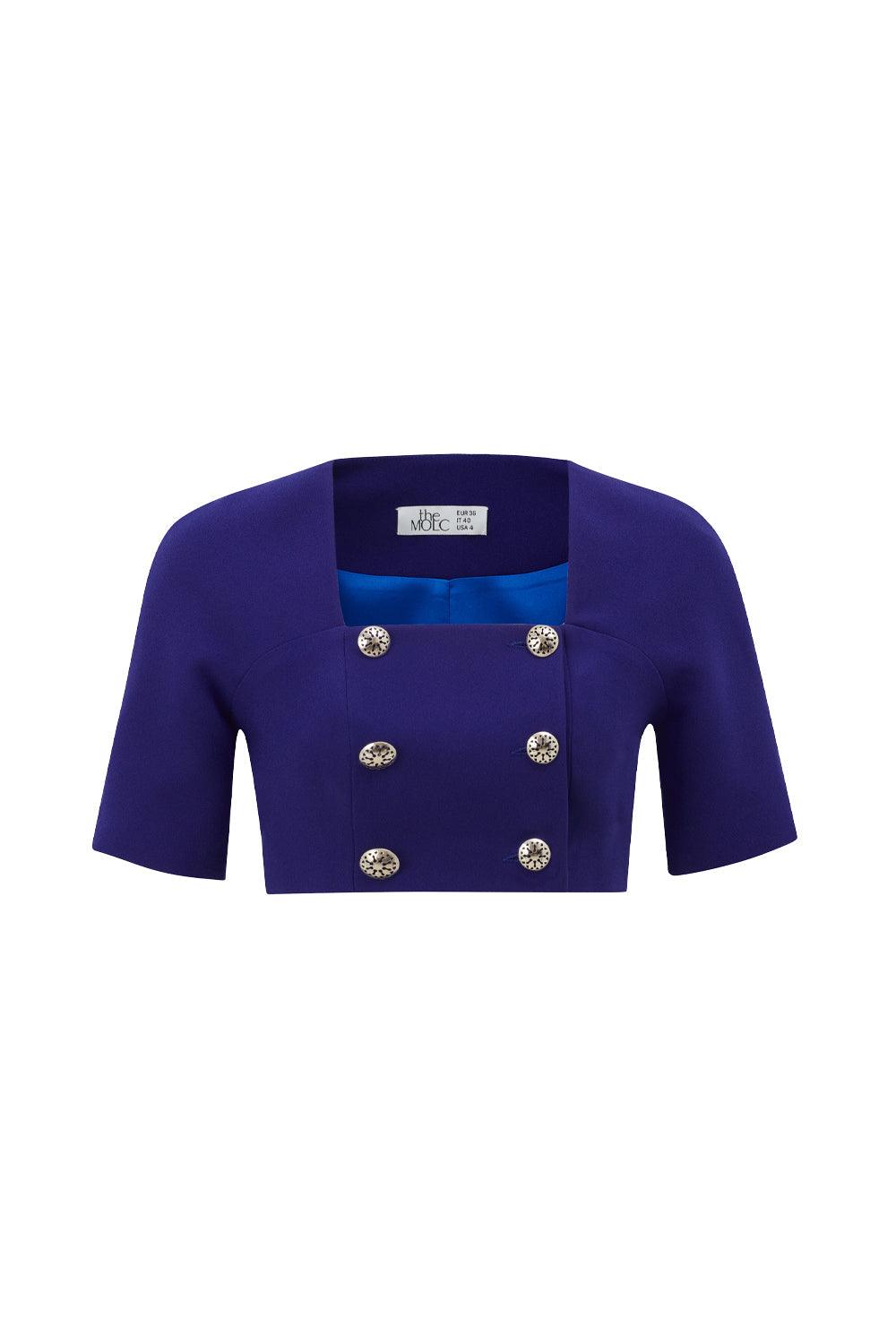 The Molc-Gloria Üst Gece Mavisi-Bluz-1-Milagron.com