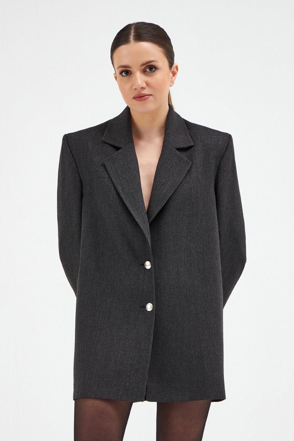 The Molc-Vera Ceket Gri-Ceket-1-Milagron.com