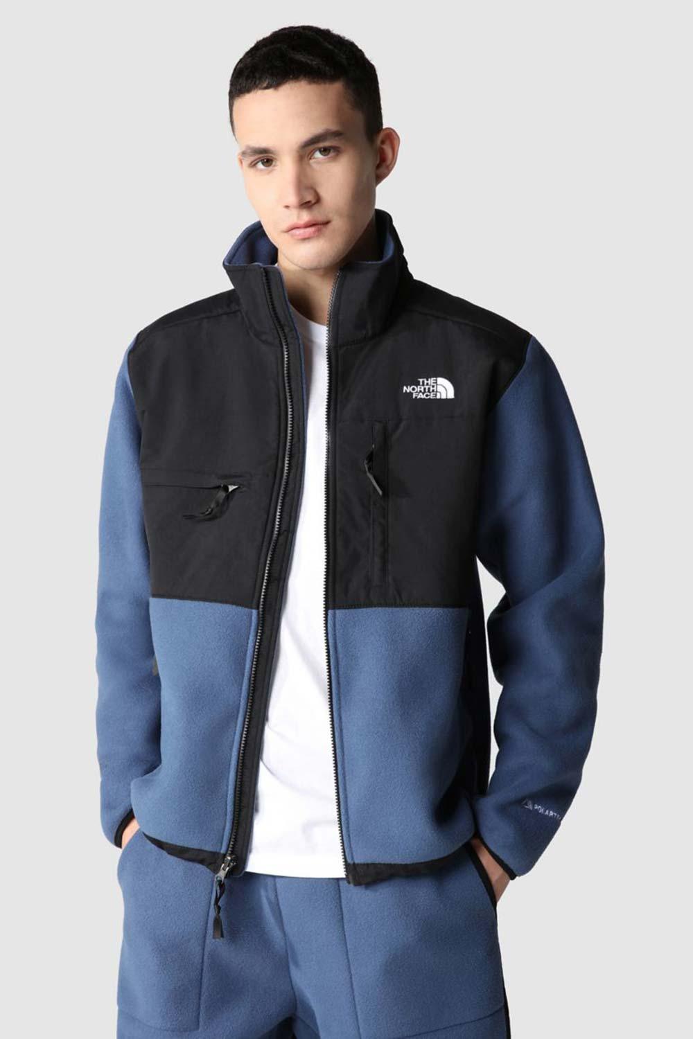 The North Face-Men Denali Jacket Shady Blue-Sweatshirts & Hoodies-1-Milagron.com