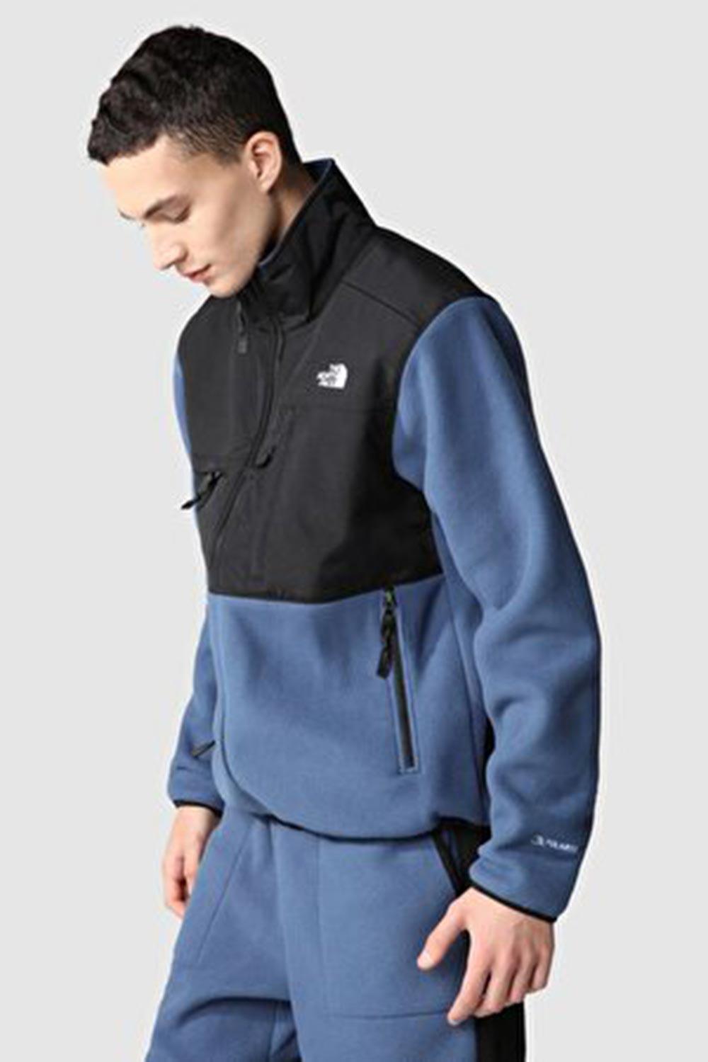 The North Face-Men Denali Jacket Shady Blue-Sweatshirts & Hoodies-5-Milagron.com