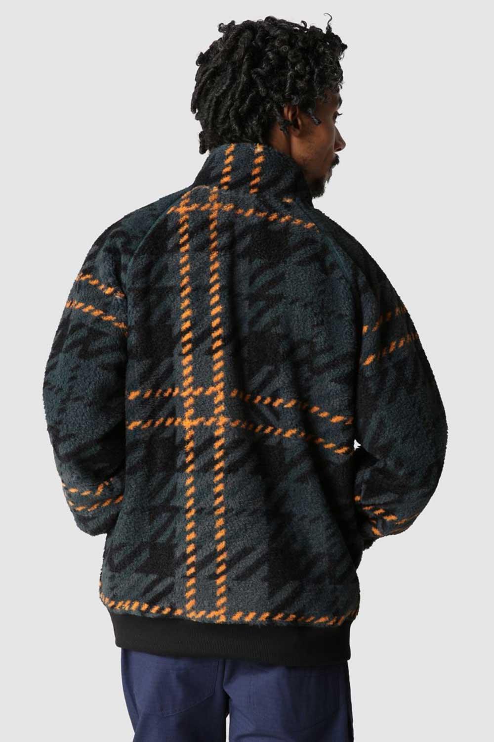 The North Face-Men Printed Ridge Fleece Quarter Zip-Sweatshirts & Hoodies-2-Milagron.com