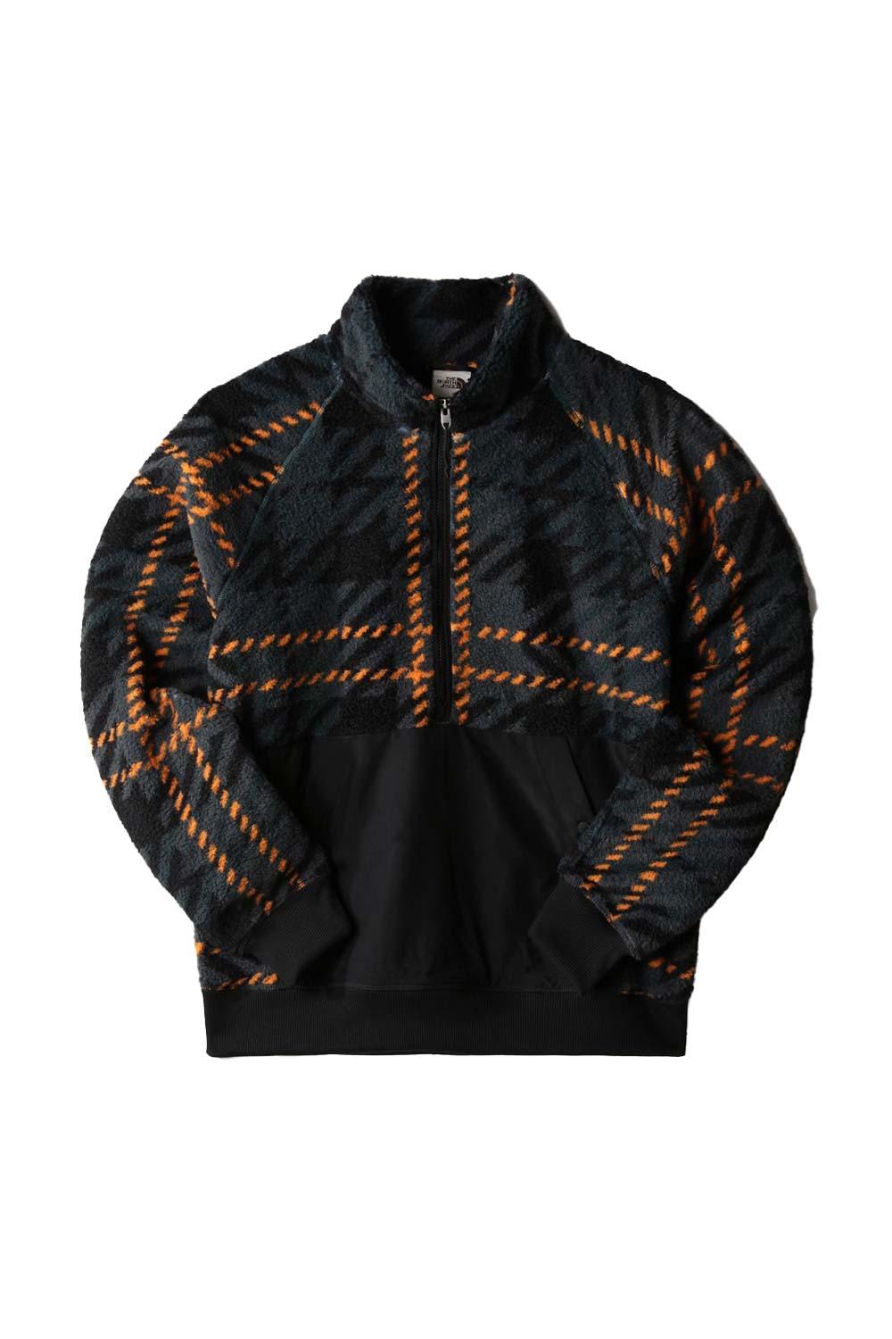 The North Face-Men Printed Ridge Fleece Quarter Zip-Sweatshirts & Hoodies-7-Milagron.com