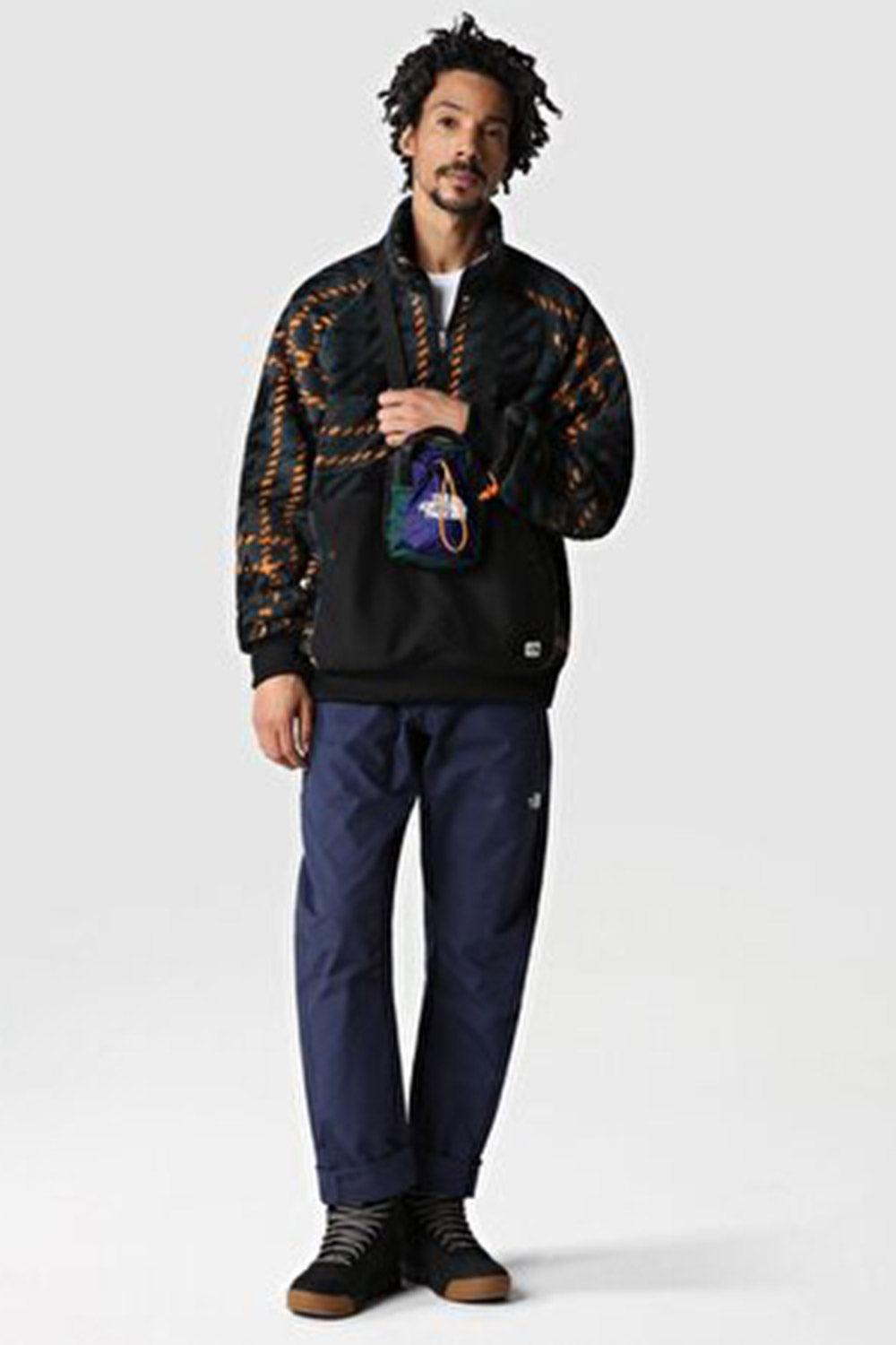The North Face-Men Printed Ridge Fleece Quarter Zip-Sweatshirts & Hoodies-9-Milagron.com