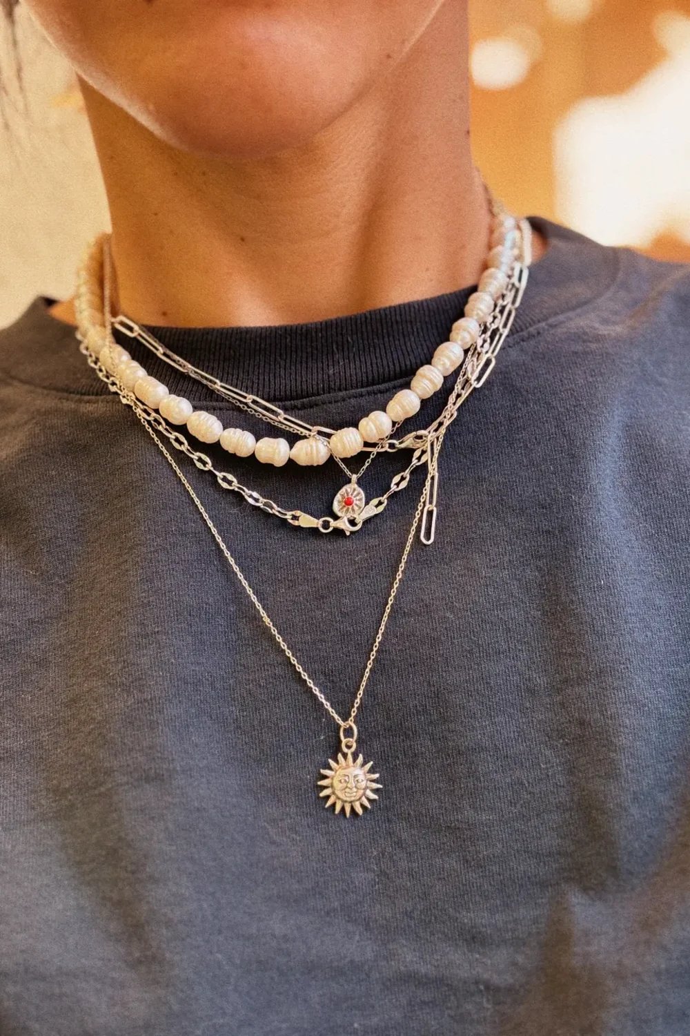 The Pheia-Ezme Zincir Kolye | 925 Ayar Gümüş-Kolye-4-Milagron.com