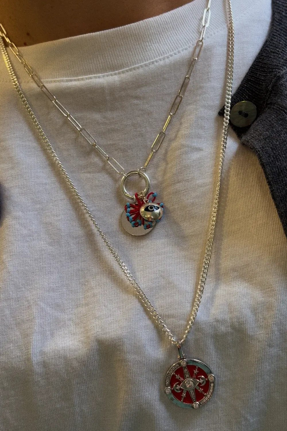 The Pheia-Halka Kilitli Link Zincir | 925 Ayar Gümüş-Kolye-1-Milagron.com