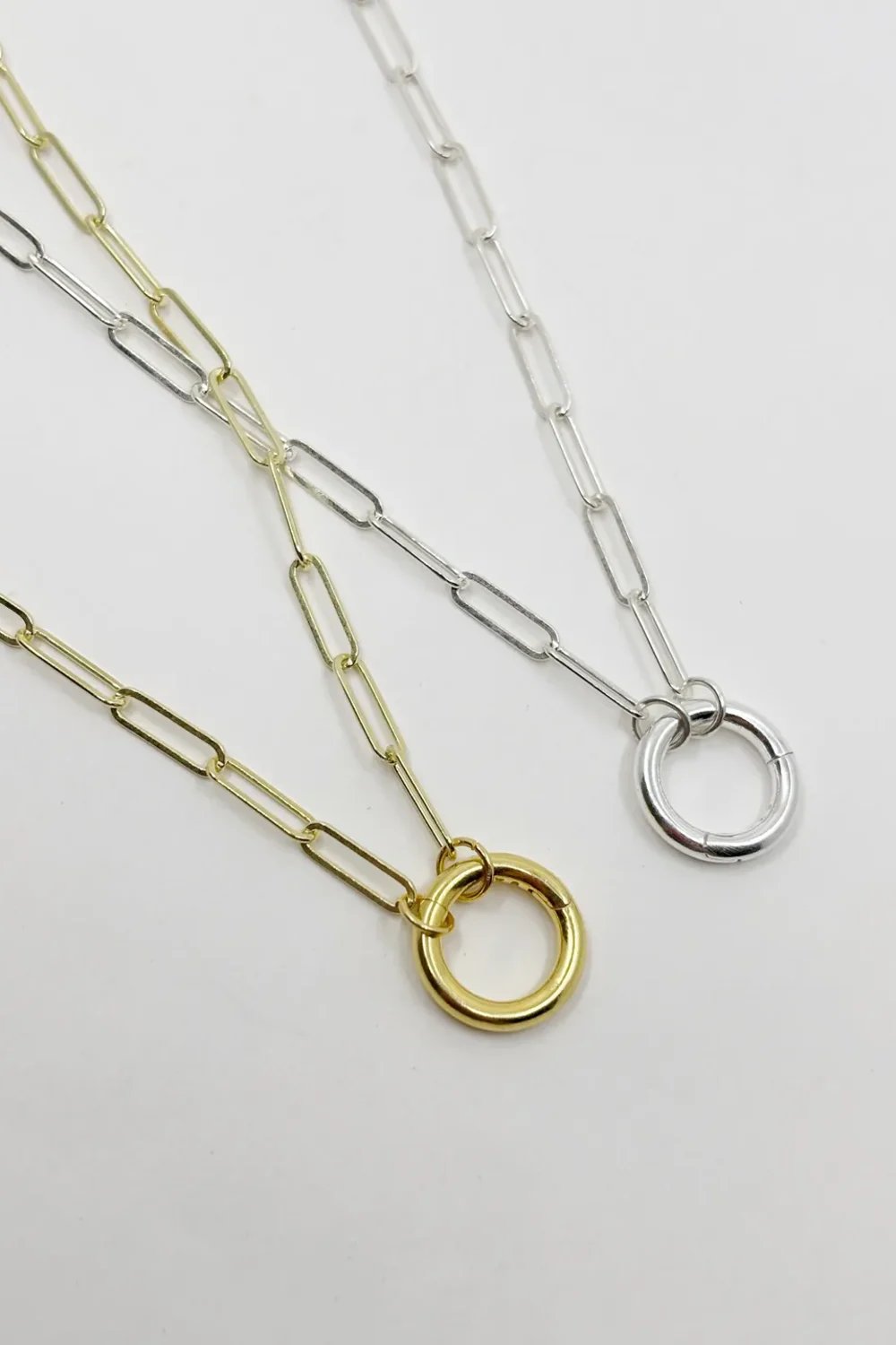 The Pheia-Halka Kilitli Link Zincir | 925 Ayar Gümüş-Kolye-2-Milagron.com