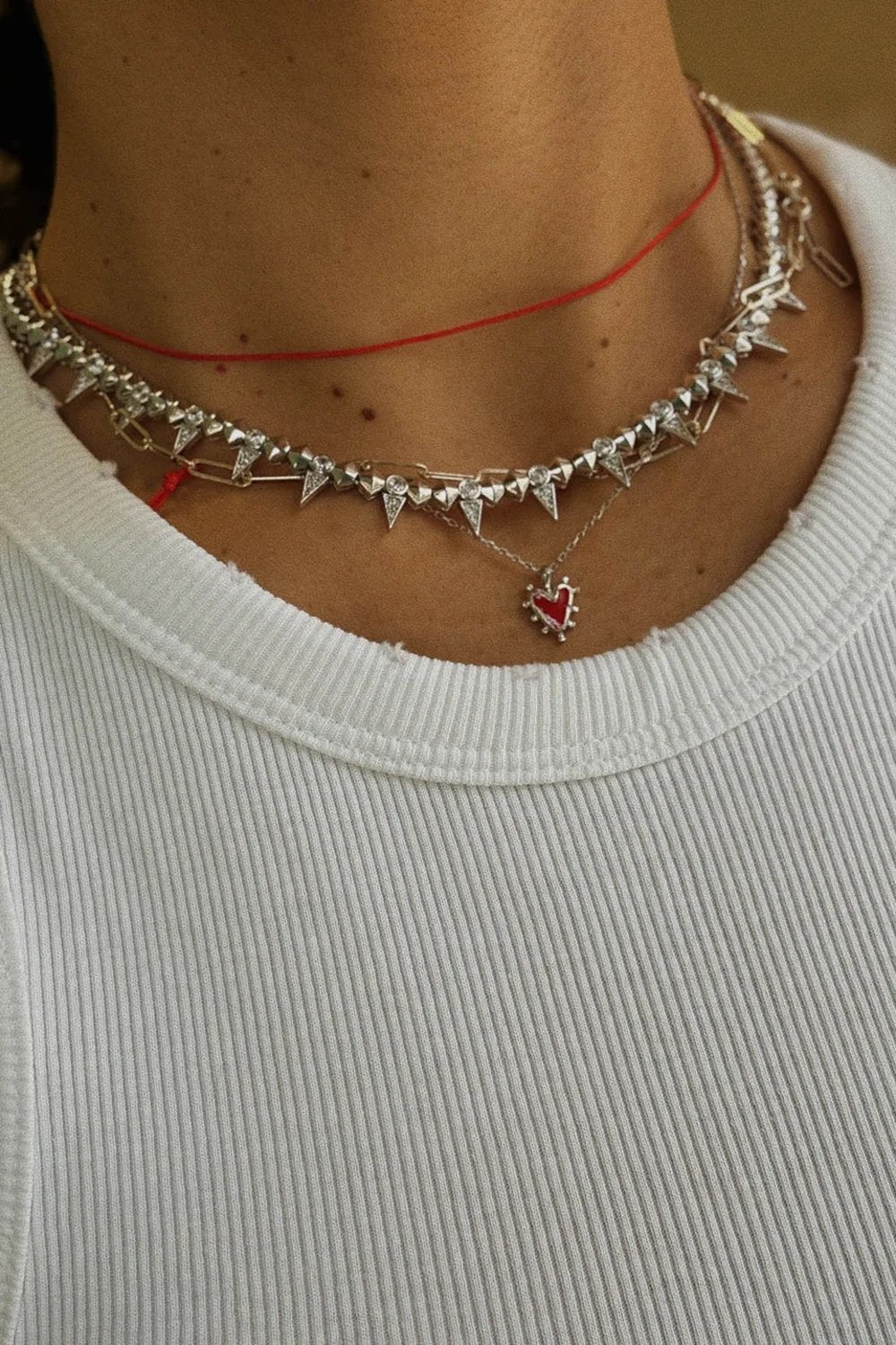 The Pheia-Şans İpli Link Zincir Kolye | 925 Ayar Gümüş-Kolye-2-Milagron.com