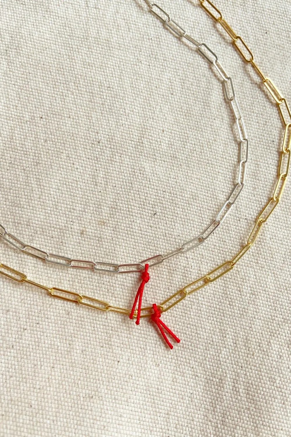 The Pheia-Şans İpli Link Zincir Kolye | 925 Ayar Gümüş-Kolye-3-Milagron.com