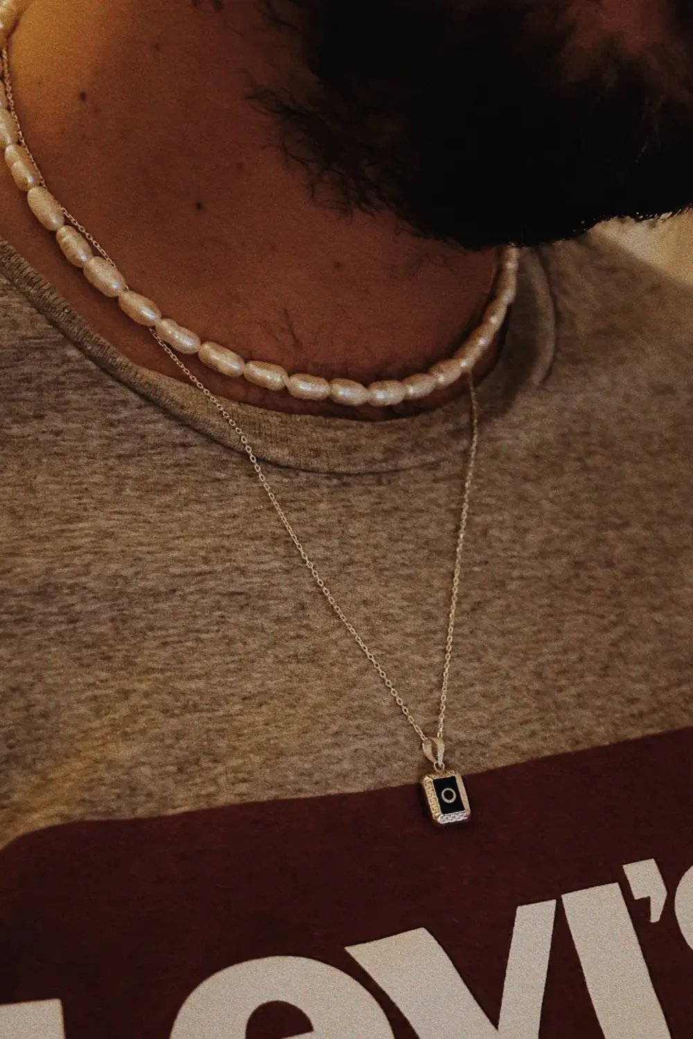 The Pheia-Vintage Dikdörtgen Göz Nazar Boncuğu Kolye | 925 Ayar Gümüş-Kolye-1-Milagron.com