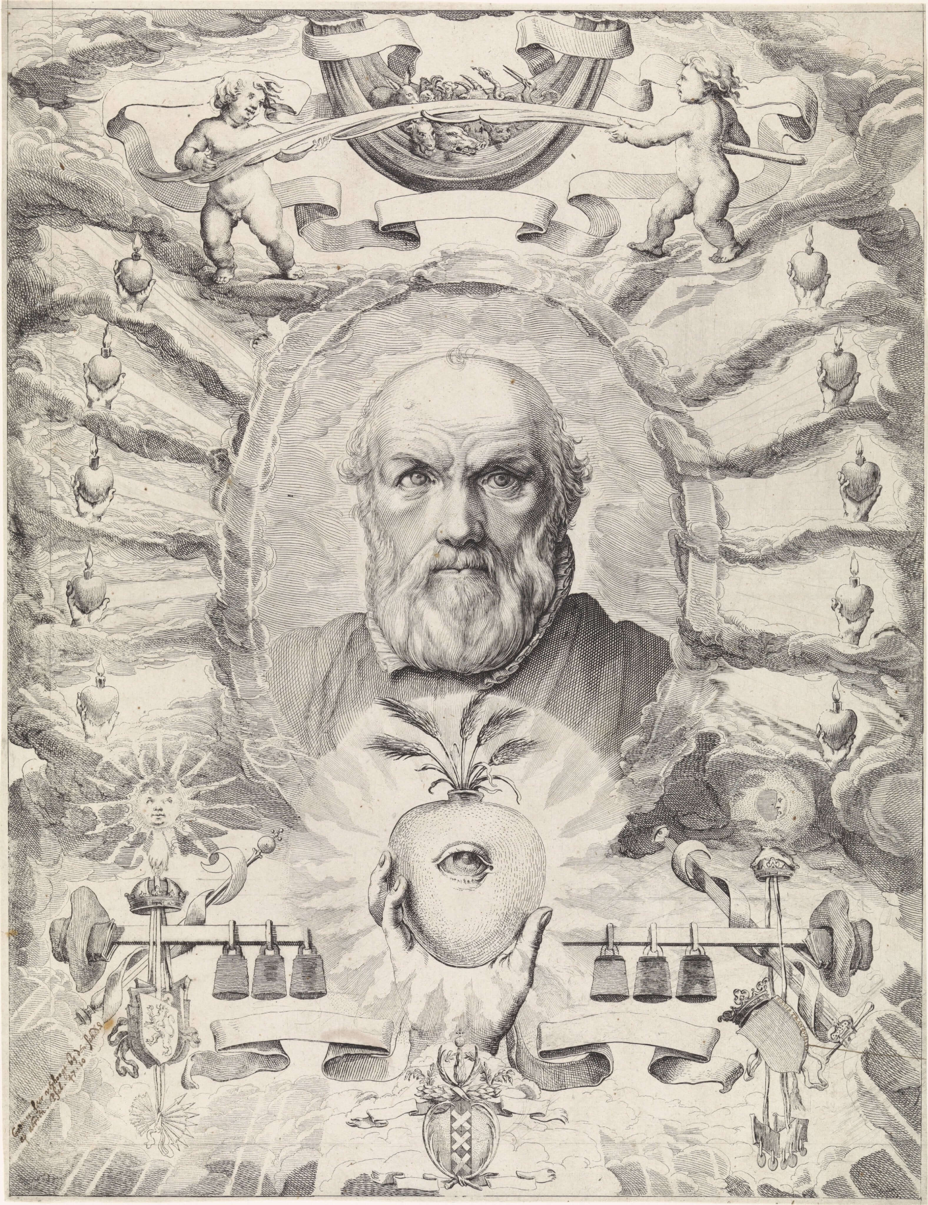 Theodor Matham - Dirck Volckertsz. Coornhert'In Alegorik Çerçeve İÇindeki Portresi