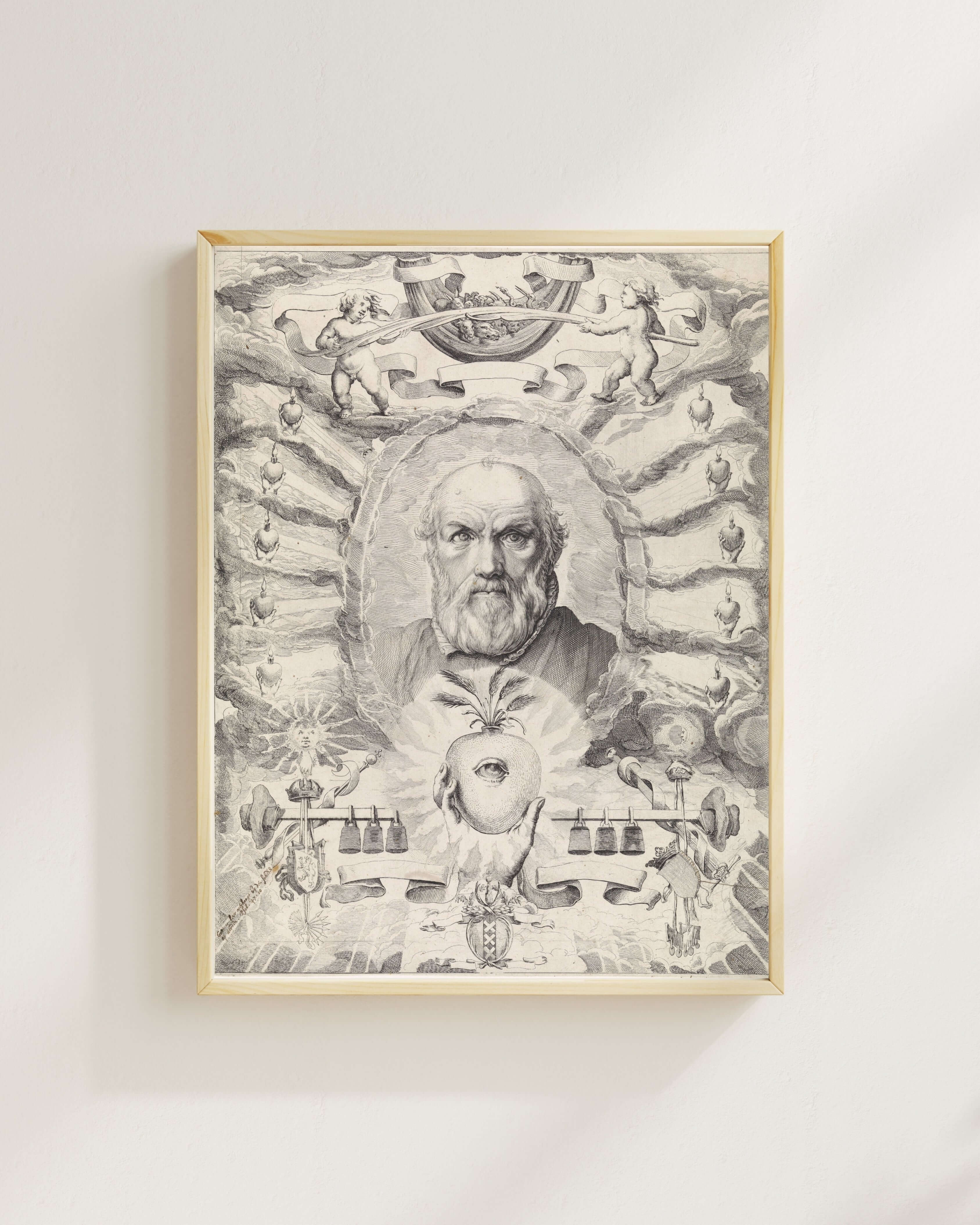 Theodor Matham - Dirck Volckertsz. Coornhert'In Alegorik Çerçeve İÇindeki Portresi