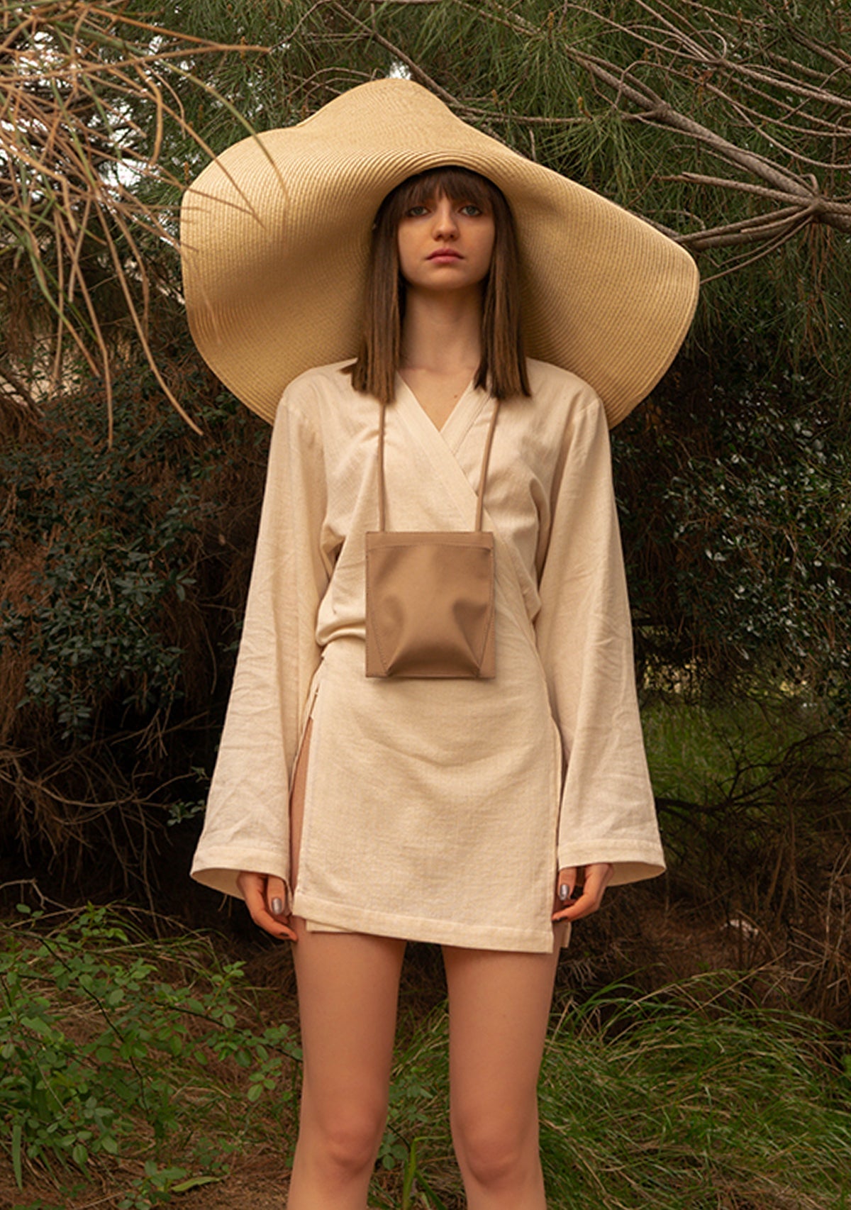 Tiny-Açık Kahve Elma Derisi Çanta-El Çantası-1-Milagron.com