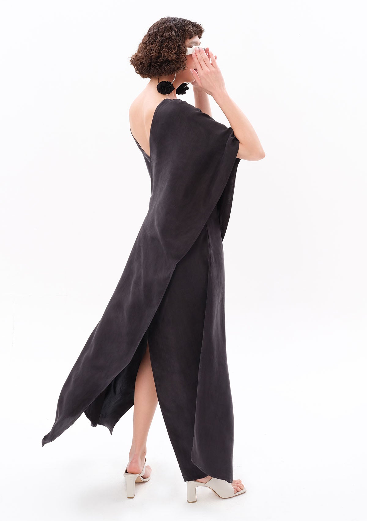 Tiny-Antrasit Luxe Tencel™ Elbise-Elbise-6-Milagron.com