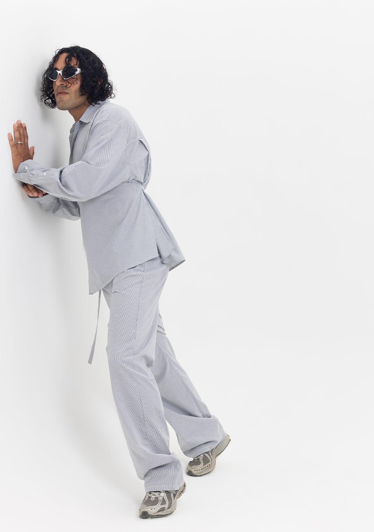 Tiny-Asimetrik Kesim Çizgili Bağlamalı Gömlek-Gömlek-4-Milagron.com