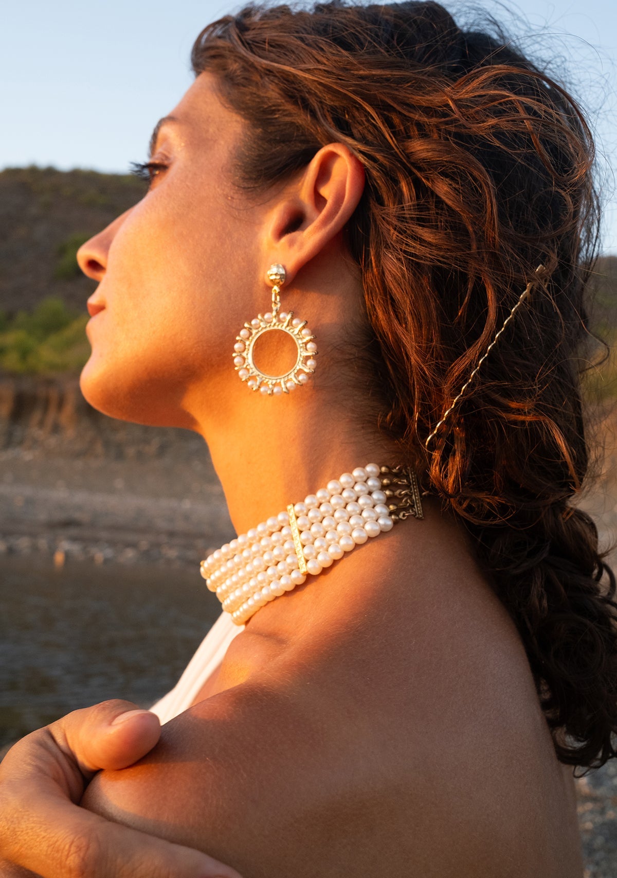 Tiny-Aylin Gold Earring-Küpe-4-Milagron.com