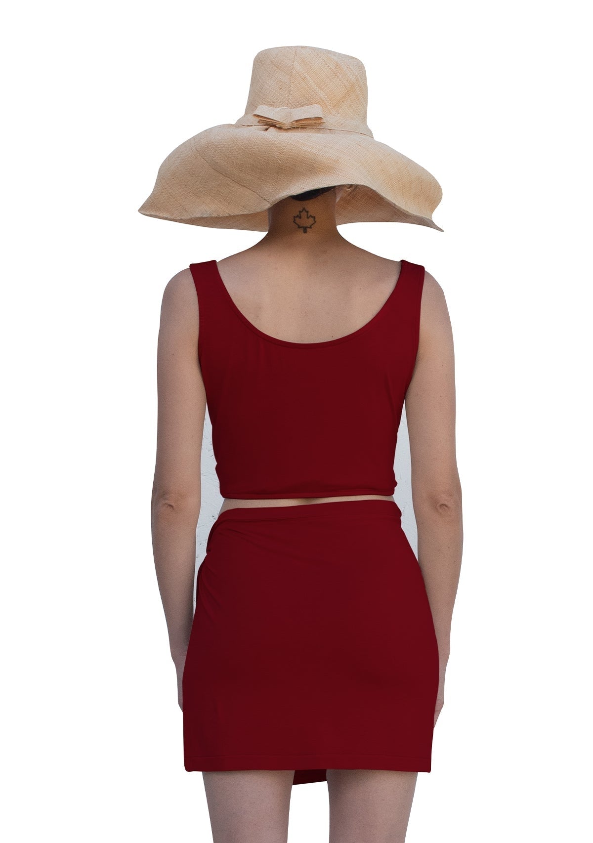 Tiny-Bağlamalı Sıfır Kol Bordo Bluz-Bluz-7-Milagron.com