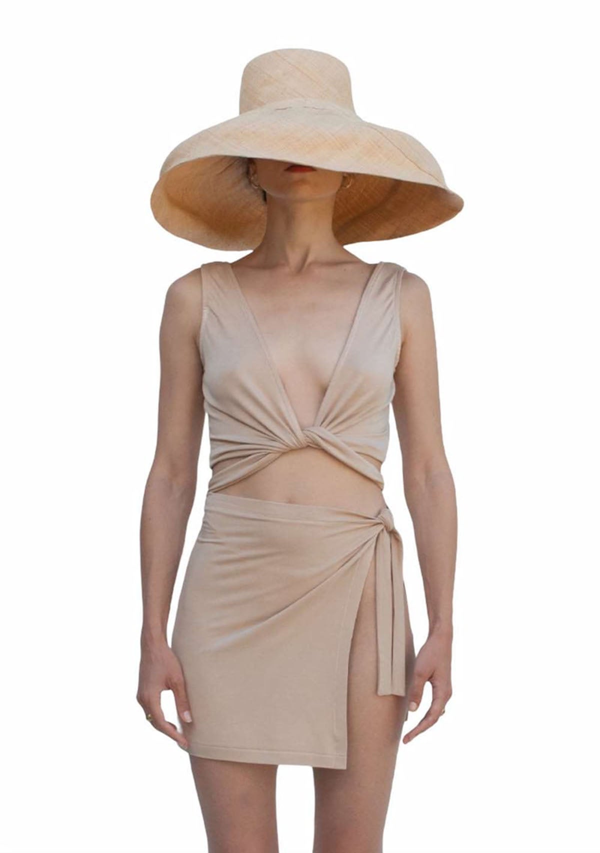 Tiny-Bağlamalı Sıfır Kol Nude Bluz-Bluz-1-Milagron.com