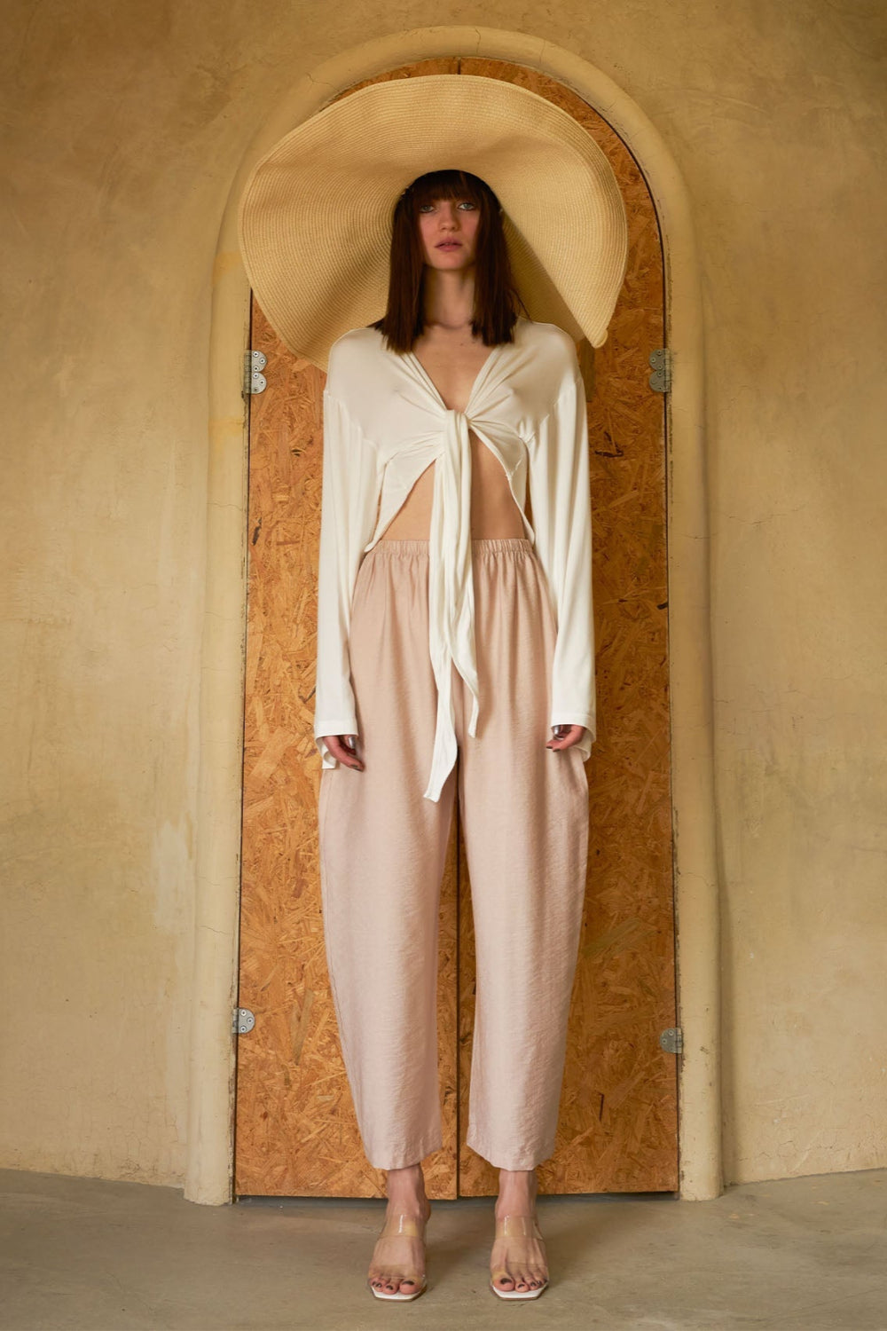 Tiny-Bağlamalı Yarasa Kol Beyaz Bluz-Bluz-8-Milagron.com