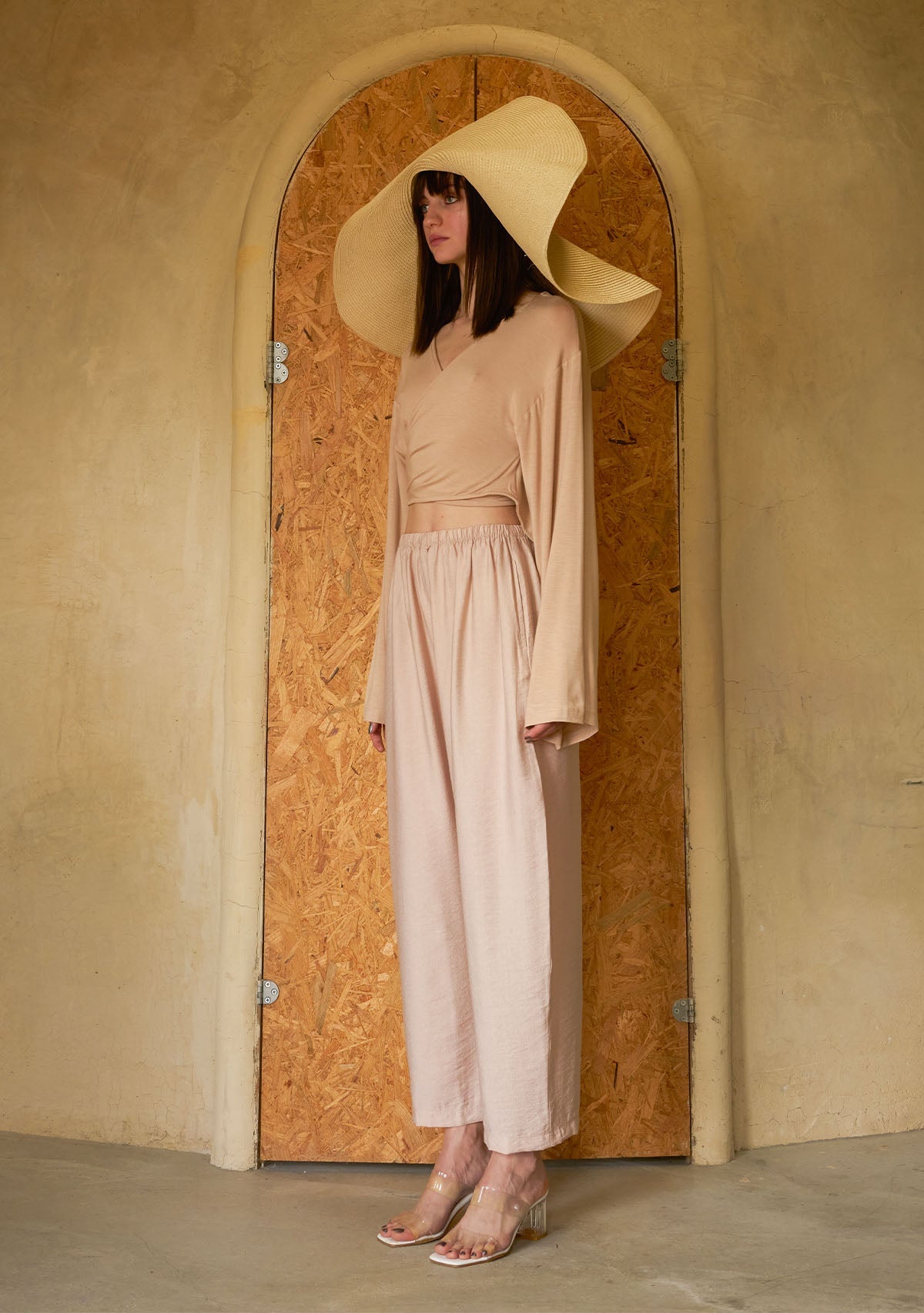 Tiny-Bağlamalı Yarasa Kol Nude Bluz-Bluz-4-Milagron.com