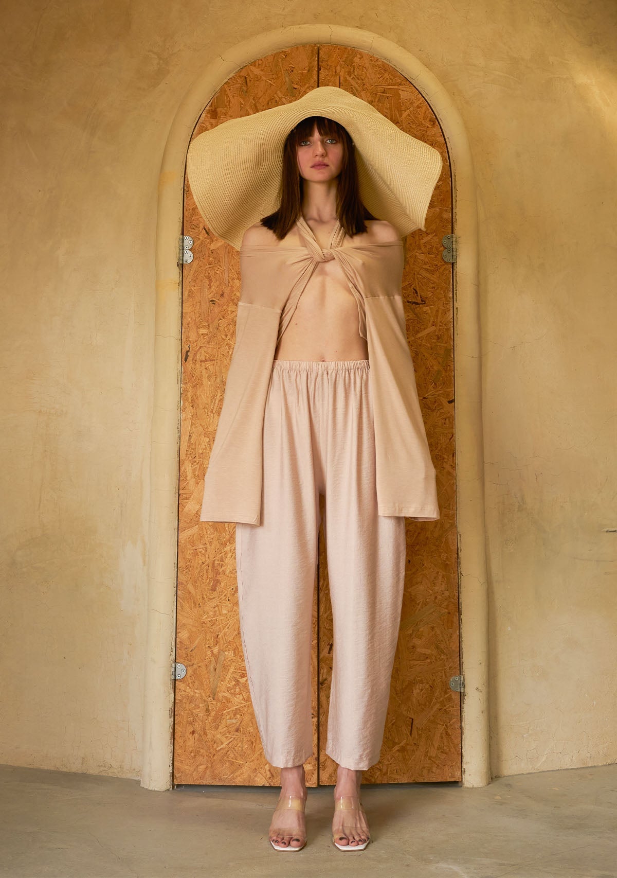 Tiny-Bağlamalı Yarasa Kol Nude Bluz-Bluz-9-Milagron.com