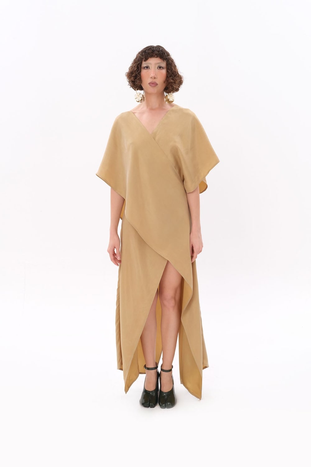 Tiny-Bej Luxe Tencel™ Elbise-Elbise-1-Milagron.com