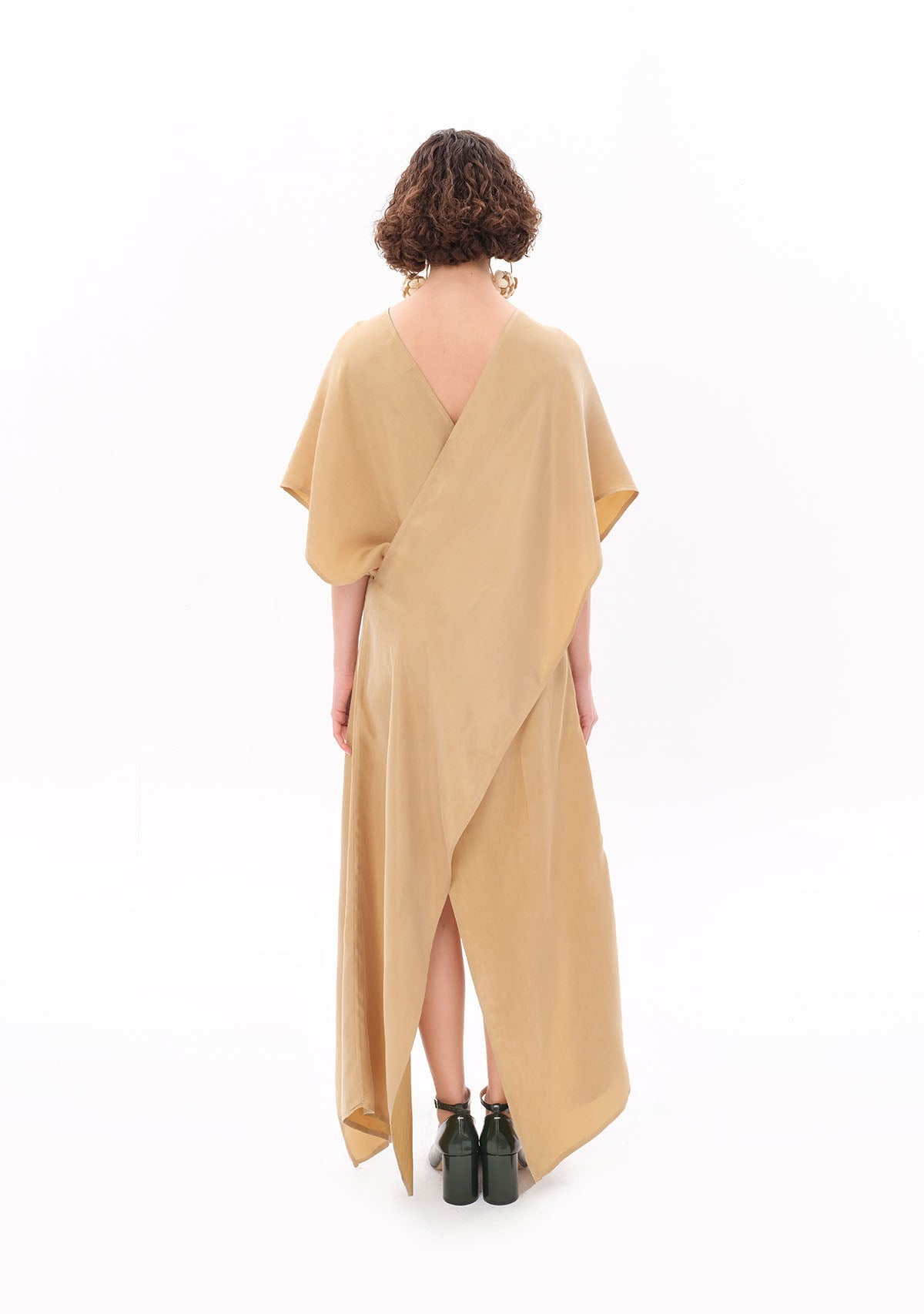 Tiny-Bej Luxe Tencel™ Elbise-Elbise-2-Milagron.com