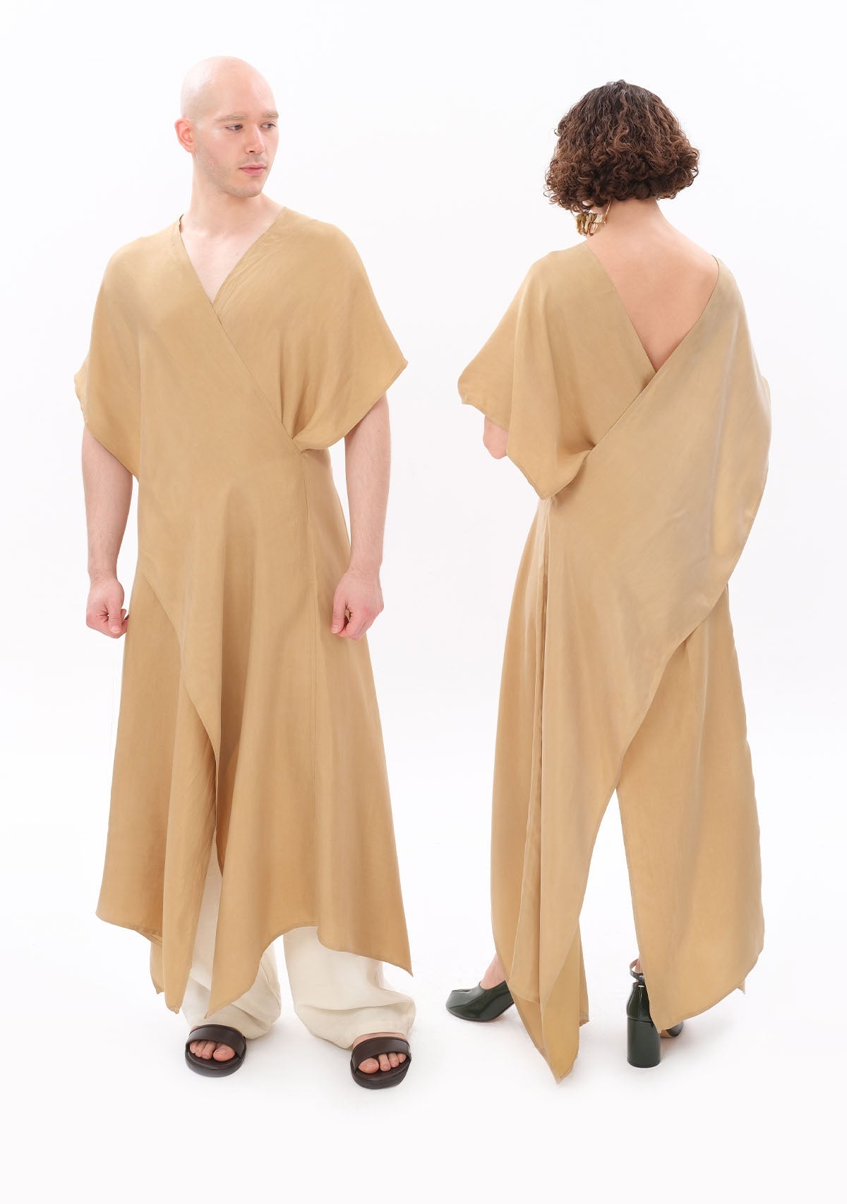 Tiny-Bej Luxe Tencel™ Elbise-Elbise-9-Milagron.com