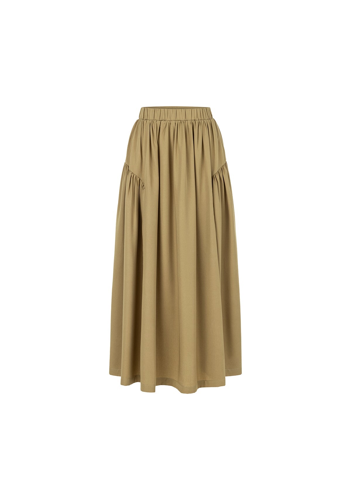 Tiny-Bej Tencel™ Beli Lastikli Maxi Etek-Etek-7-Milagron.com