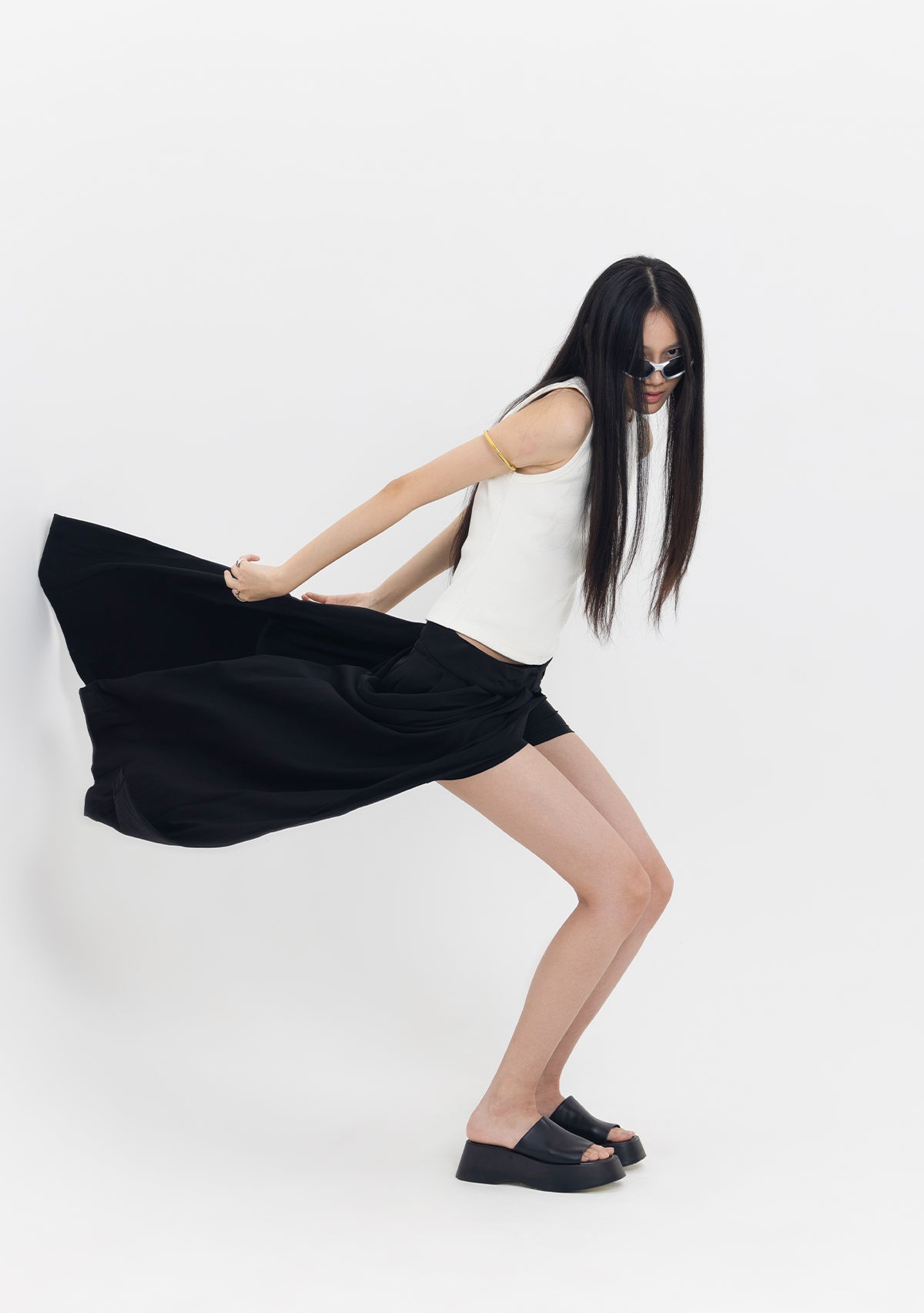 Tiny-Beli Kemerli Siyah Pileli Etek Aksesuar-Etek-10-Milagron.com