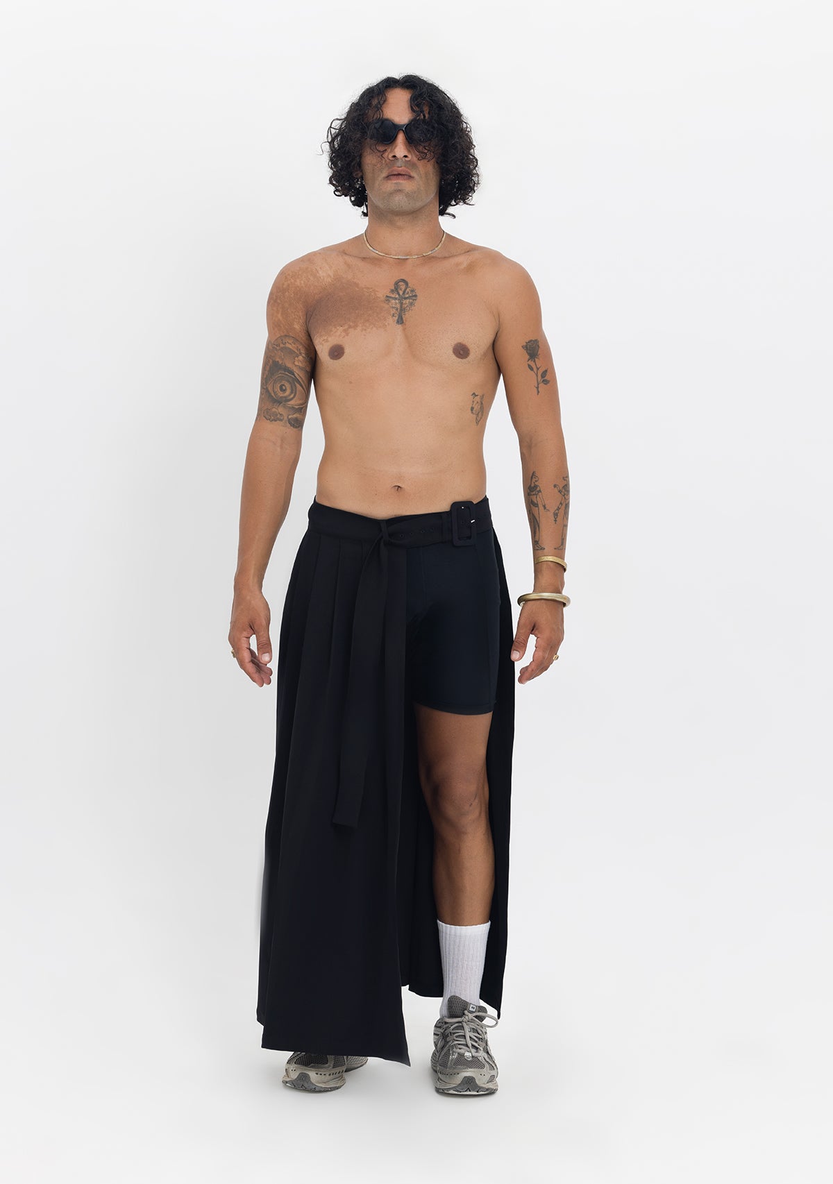 Tiny-Beli Kemerli Siyah Pileli Etek Aksesuar-Etek-5-Milagron.com