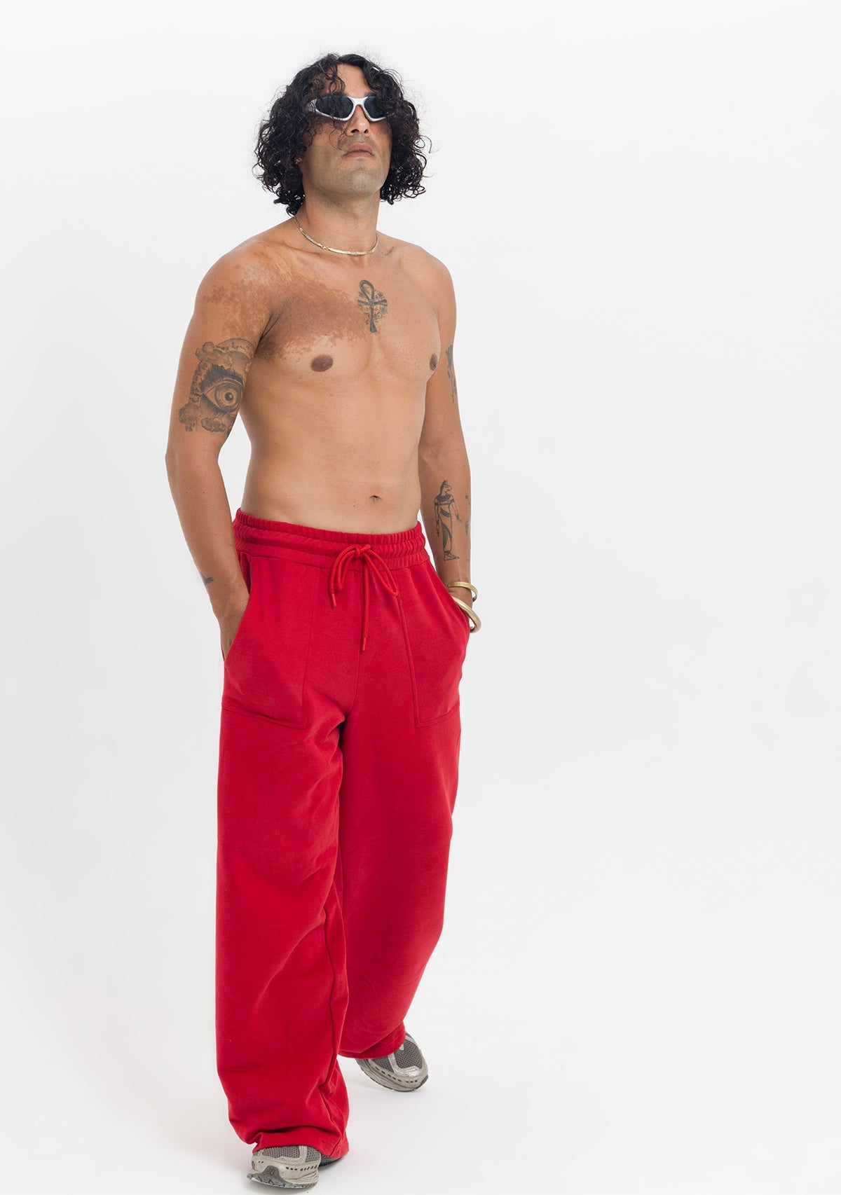 Tiny-Beli Lastikli Rahat Kesim Kırmızı Eşofman Altı-Eşofman-4-Milagron.com