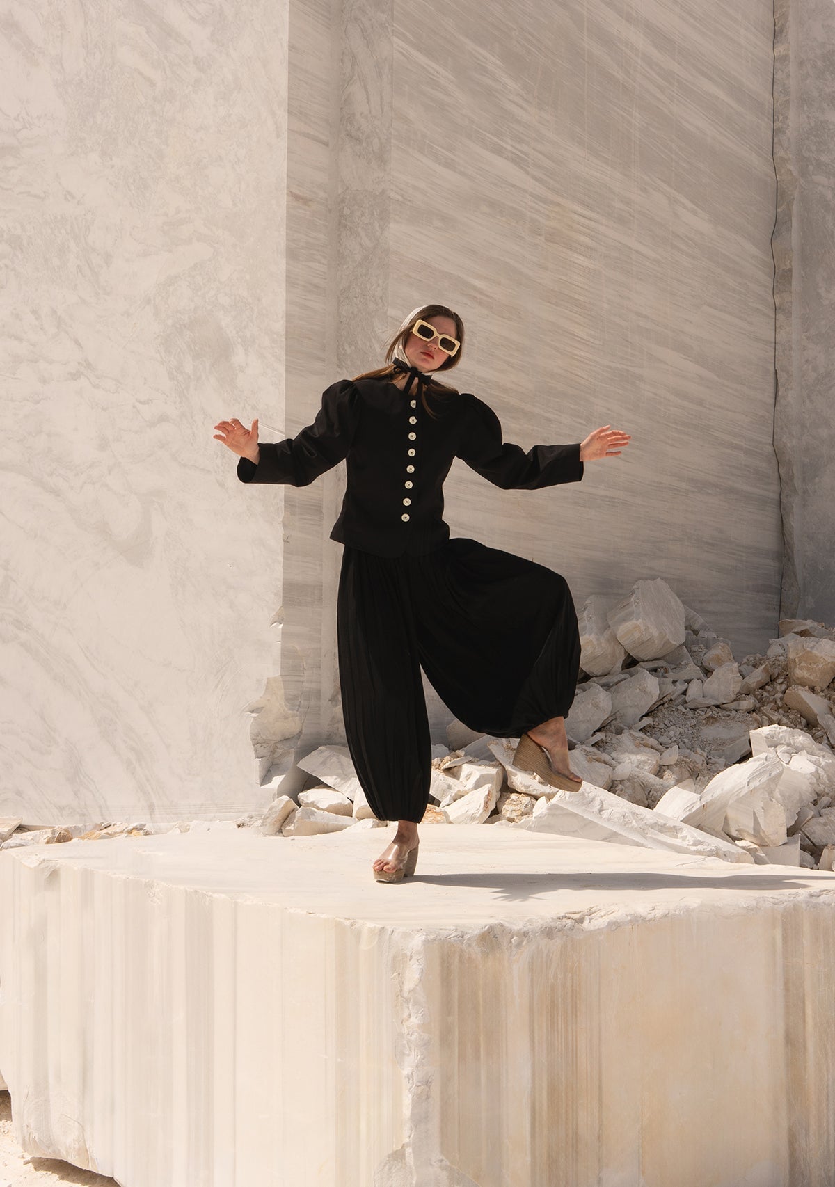 Tiny-Beli Lastikli Tencel™ Siyah şalvar Pantolon-Pantolon-8-Milagron.com