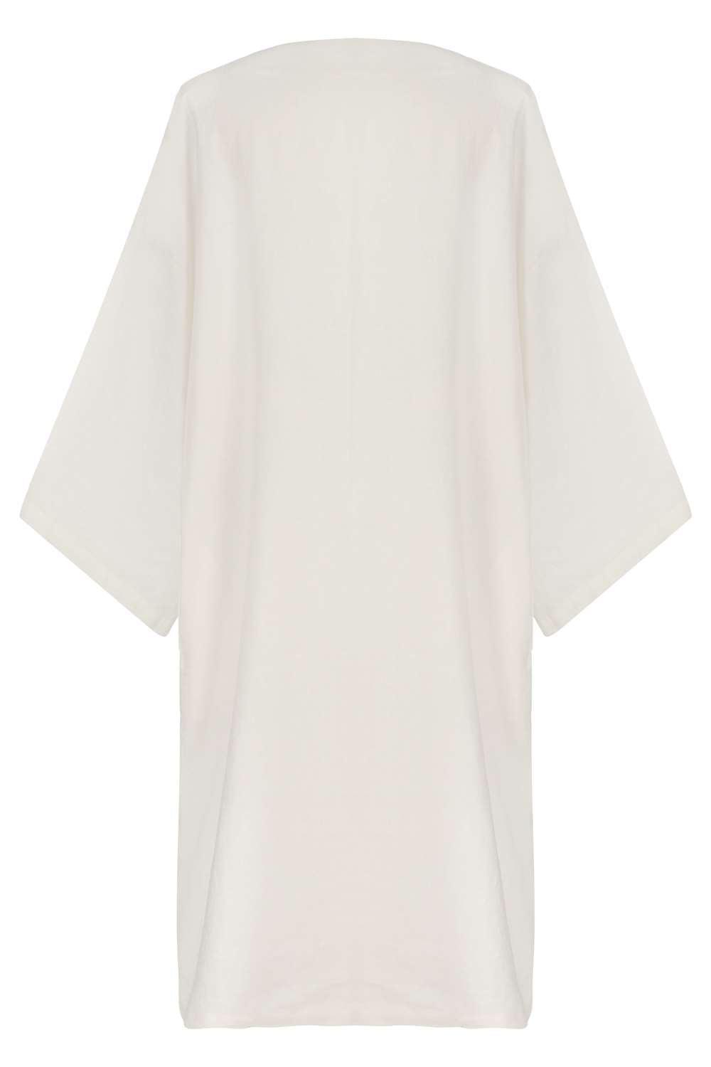 Tiny-Beyaz Keten Kimono-Kimono-6-Milagron.com