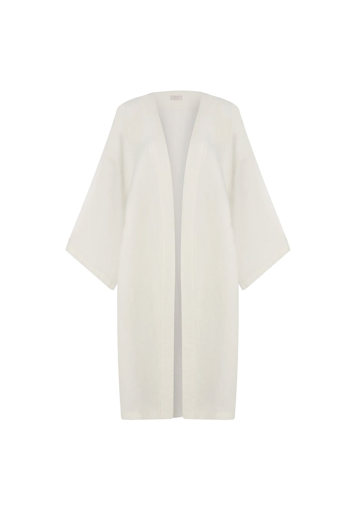 Tiny-Beyaz Keten Kimono-Kimono-9-Milagron.com