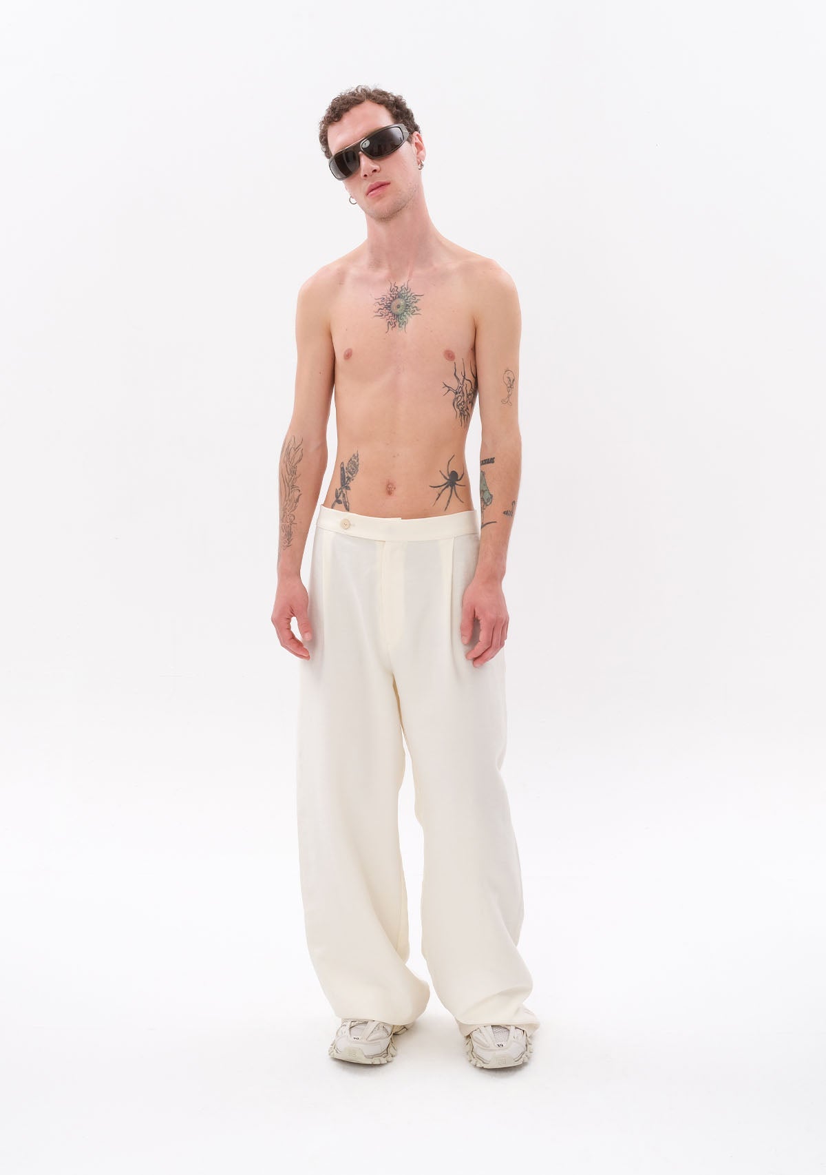 Tiny-Beyaz Tencel Pantolon-Kumaş Pantolon-4-Milagron.com