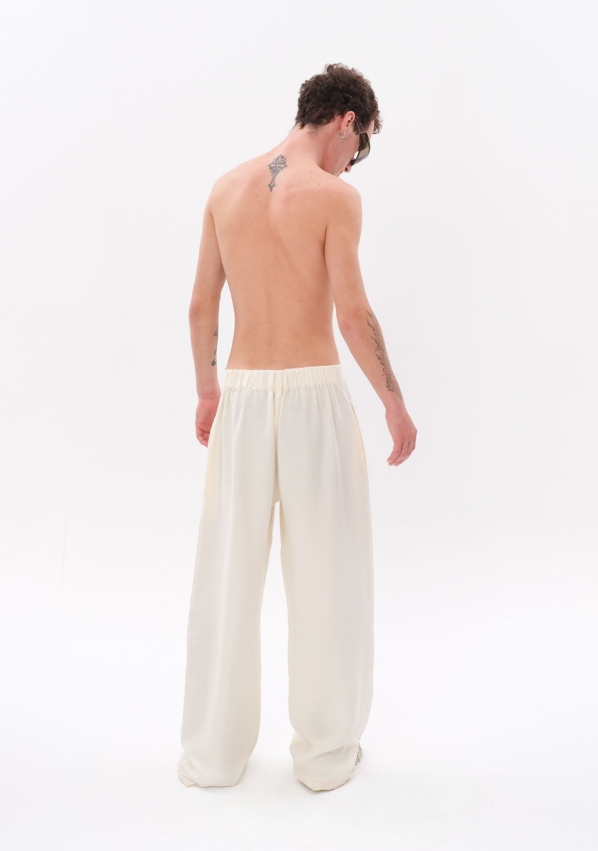 Tiny-Beyaz Tencel Pantolon-Kumaş Pantolon-5-Milagron.com