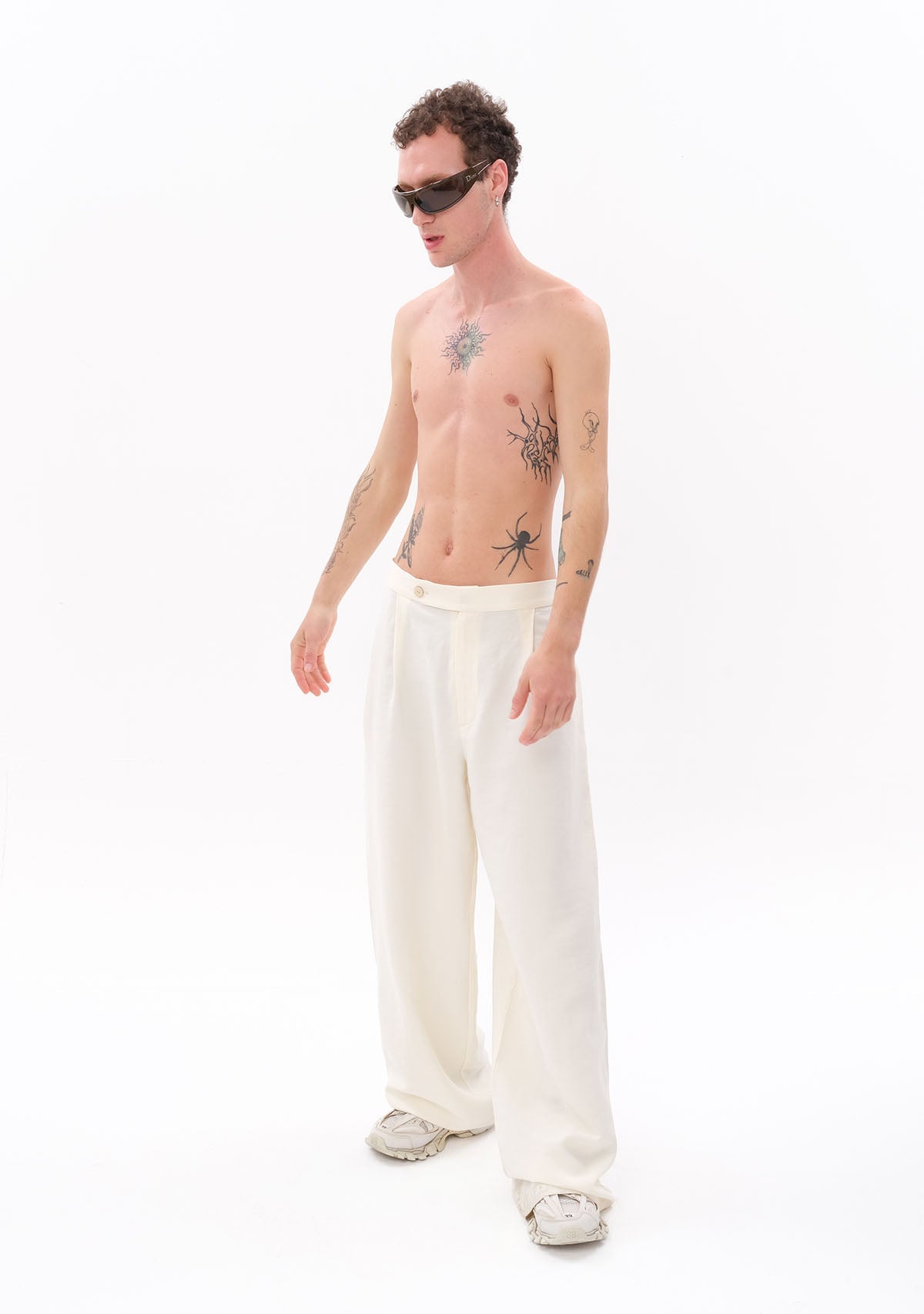 Tiny-Beyaz Tencel Pantolon-Kumaş Pantolon-9-Milagron.com