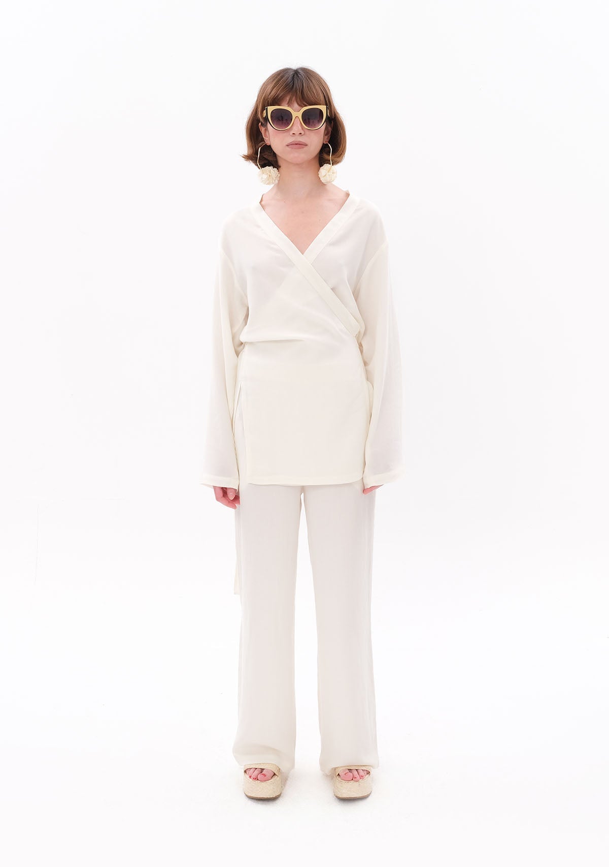 Tiny-Beyaz Tencel™ Bağlamalı Gömlek-Gömlek-9-Milagron.com