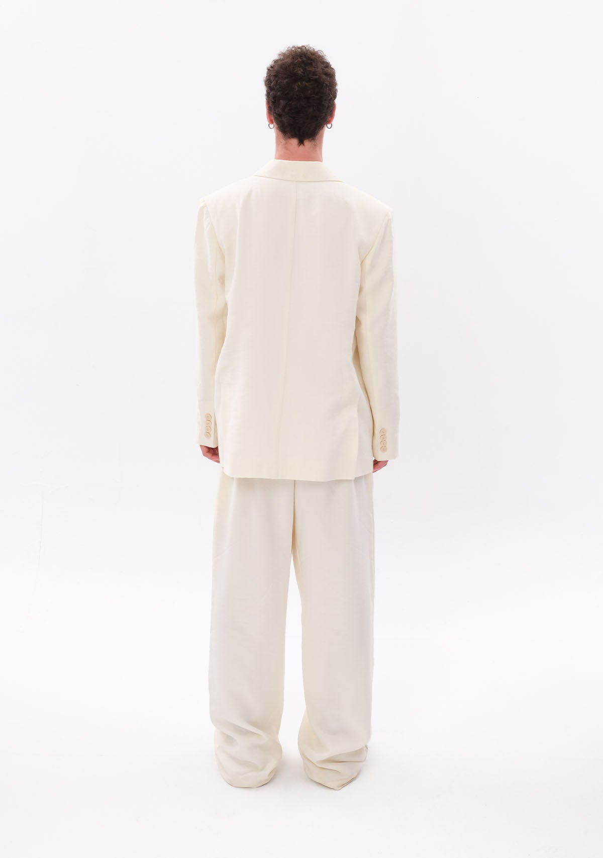 Tiny-Beyaz Tencel™ Blazer-Ceket-2-Milagron.com